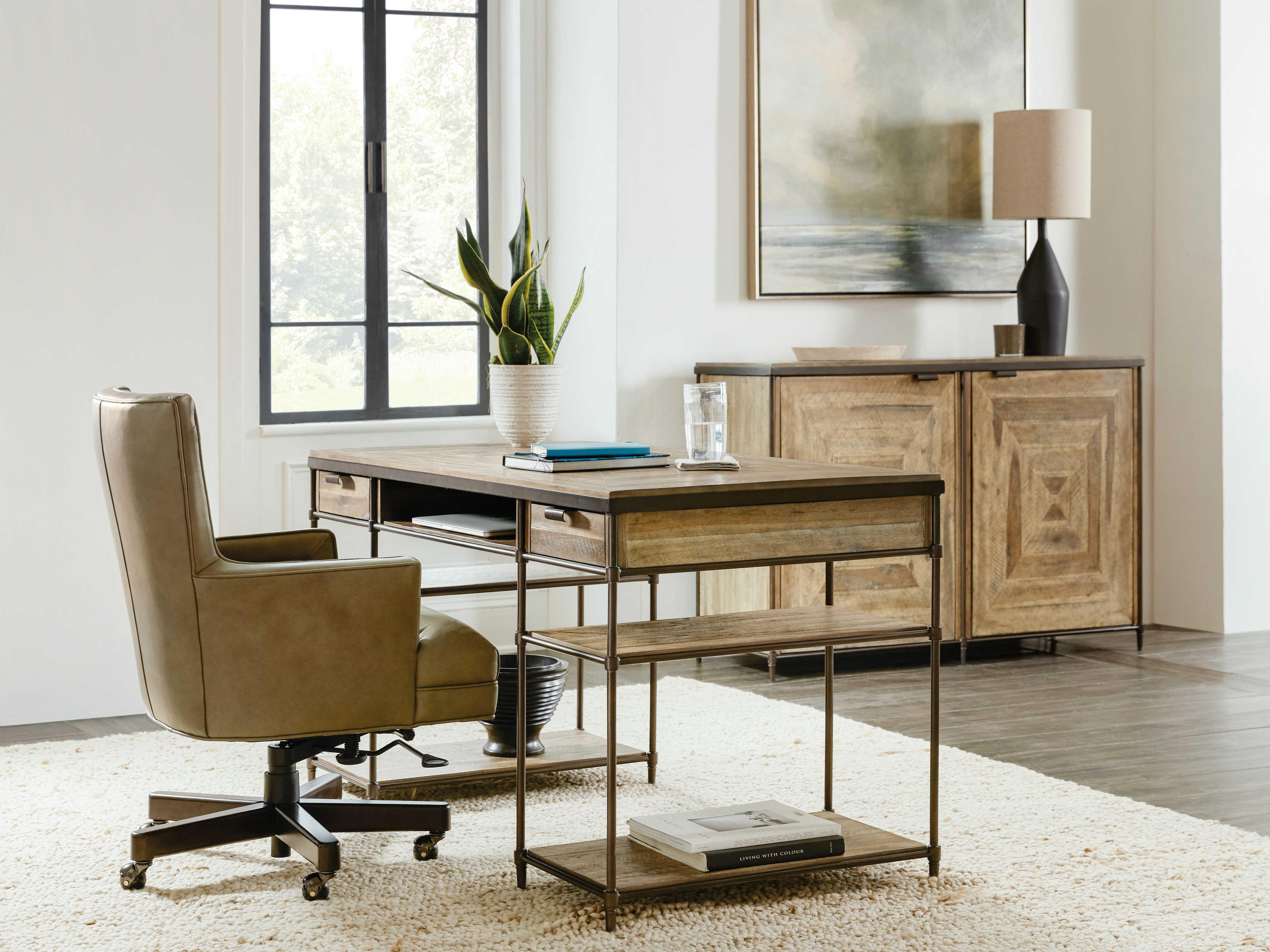 Hooker Furniture St Armand Light Natural Antique Bronze Brown Acacia Wood Accent Chest