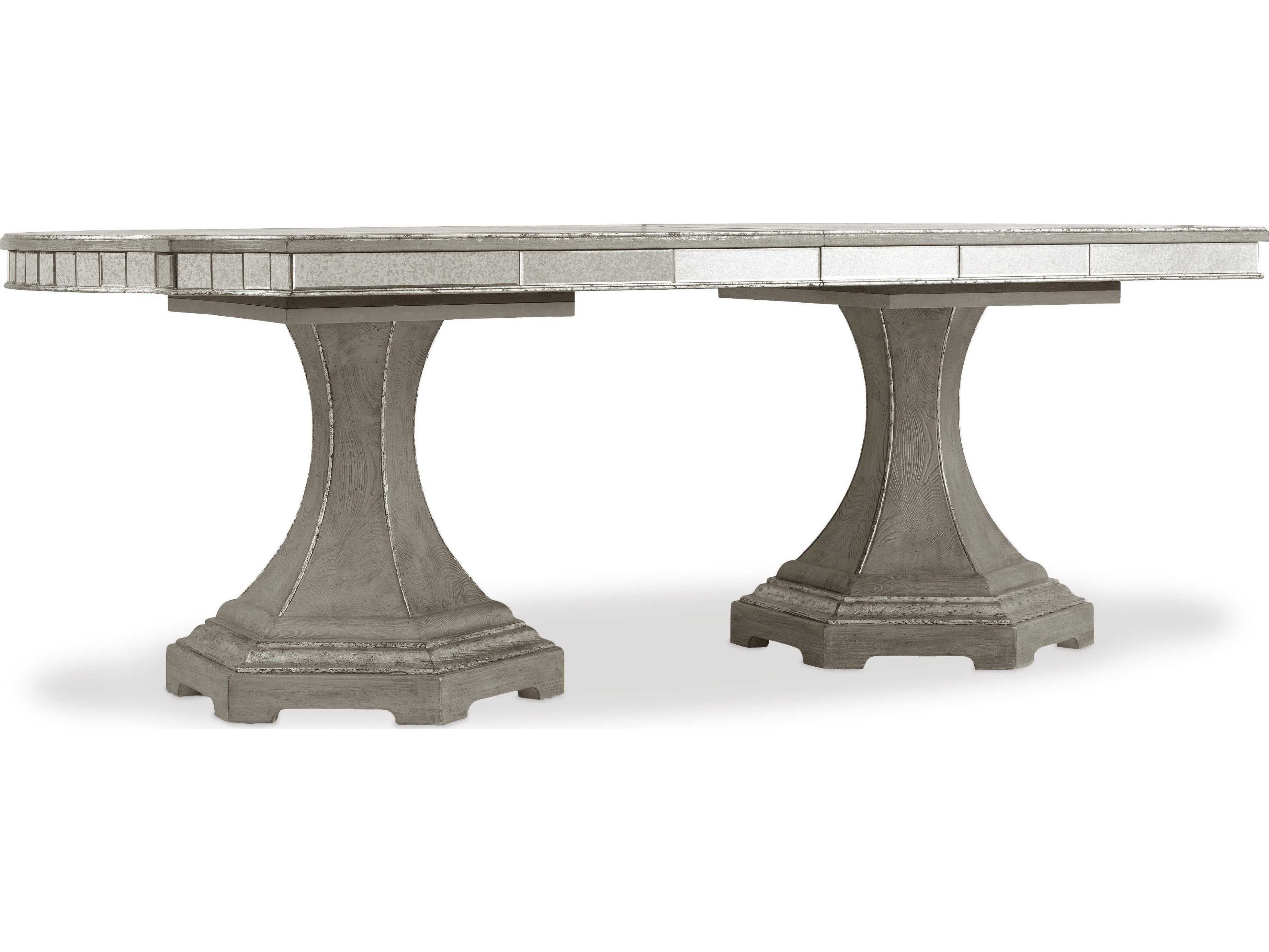 Hooker Furniture Sanctuary Rectangular Wood Greige With Shimmer On Oak Dining Table