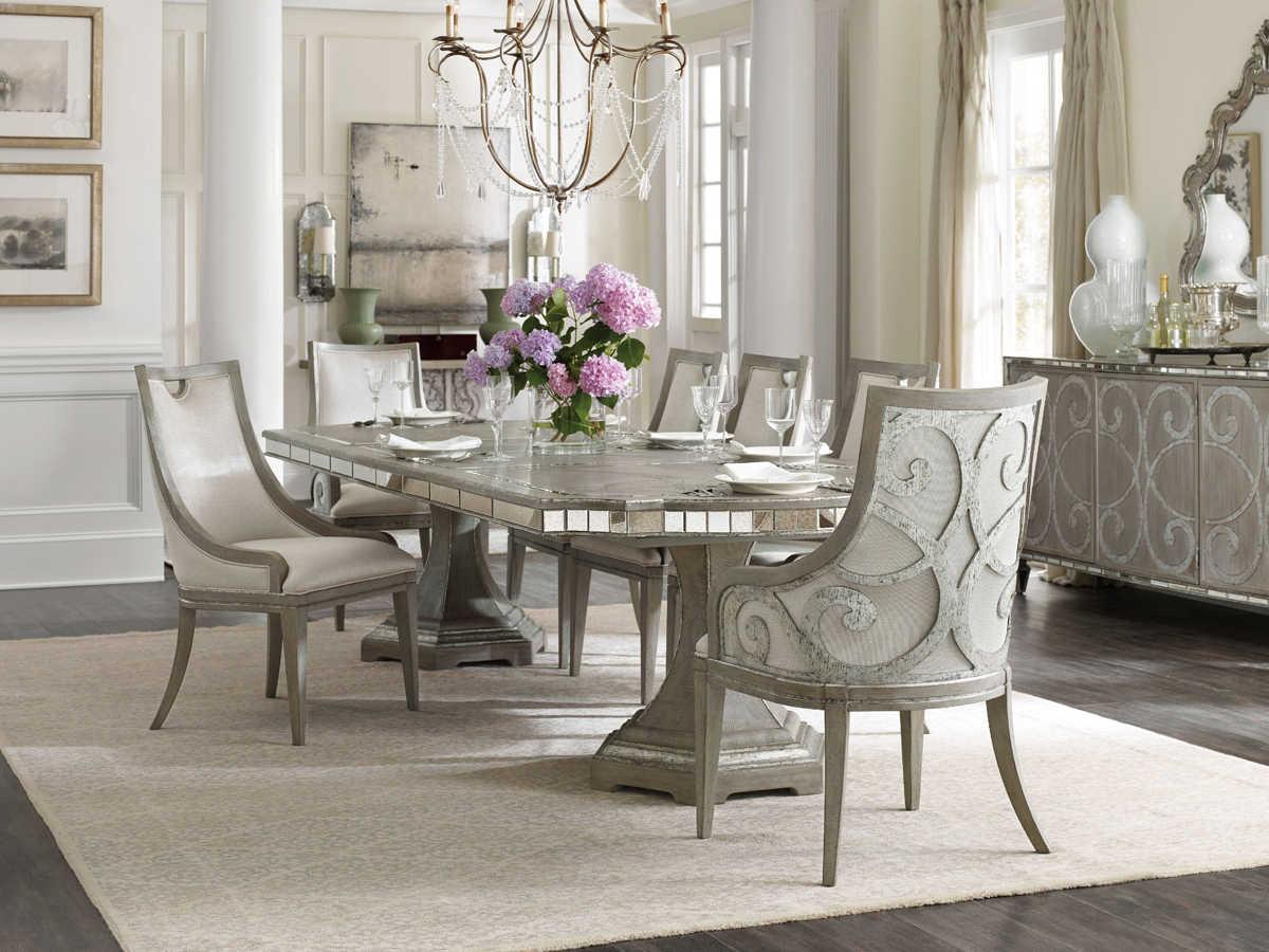 Hooker Furniture Sanctuary Hardwood Gray Upholstered Side Dining Chair