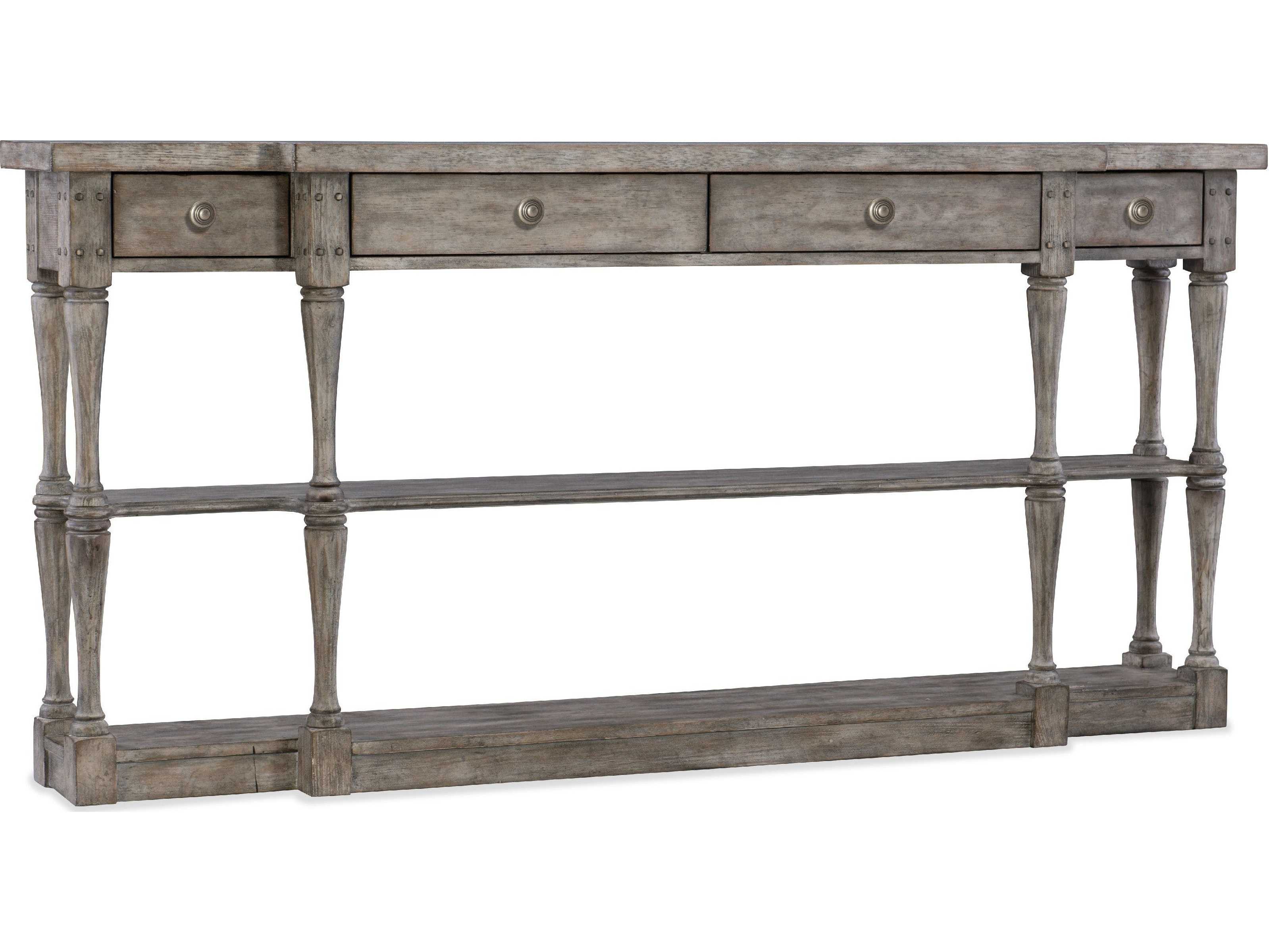 Hooker Furniture Sanctuary Rectangular Wood Gray Console Table