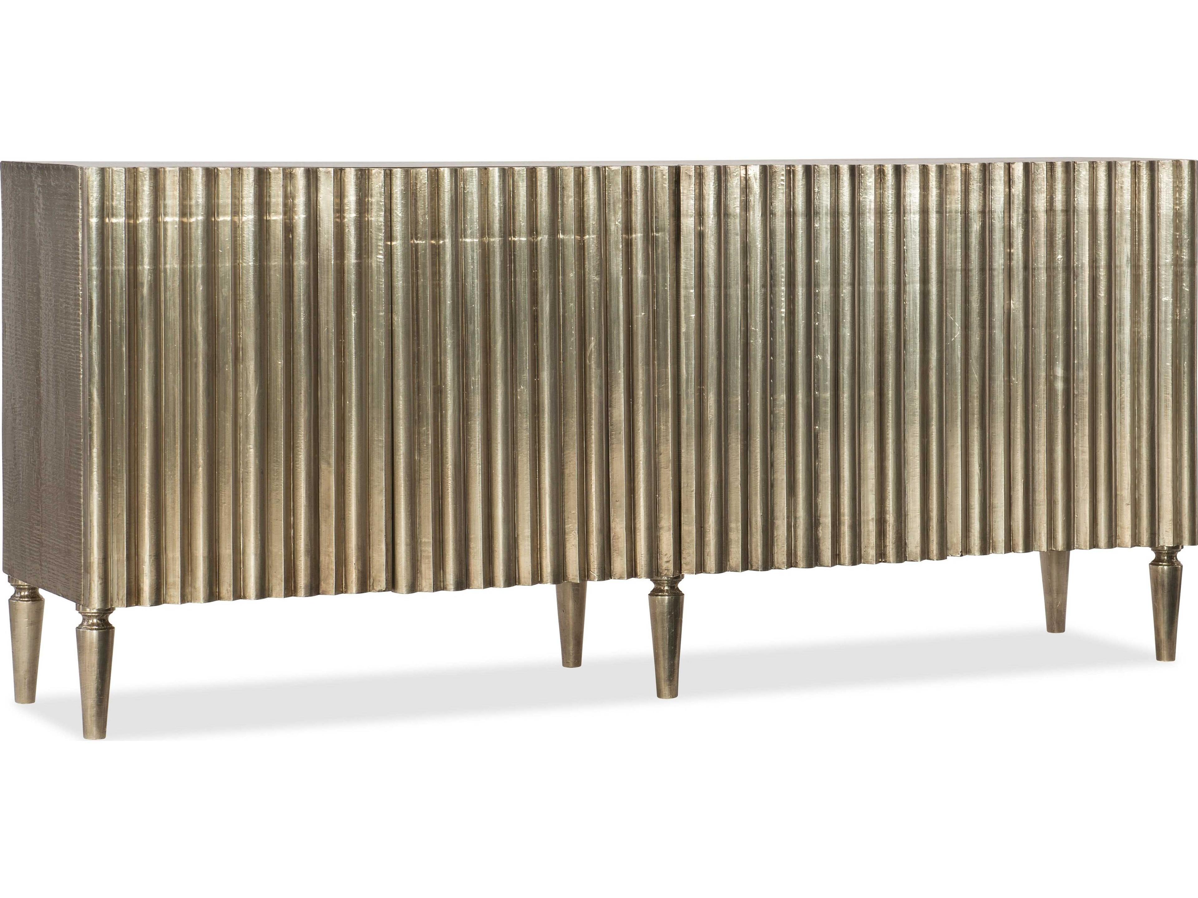 Luxecor German Rectangular Wood Silver Foil Console Table