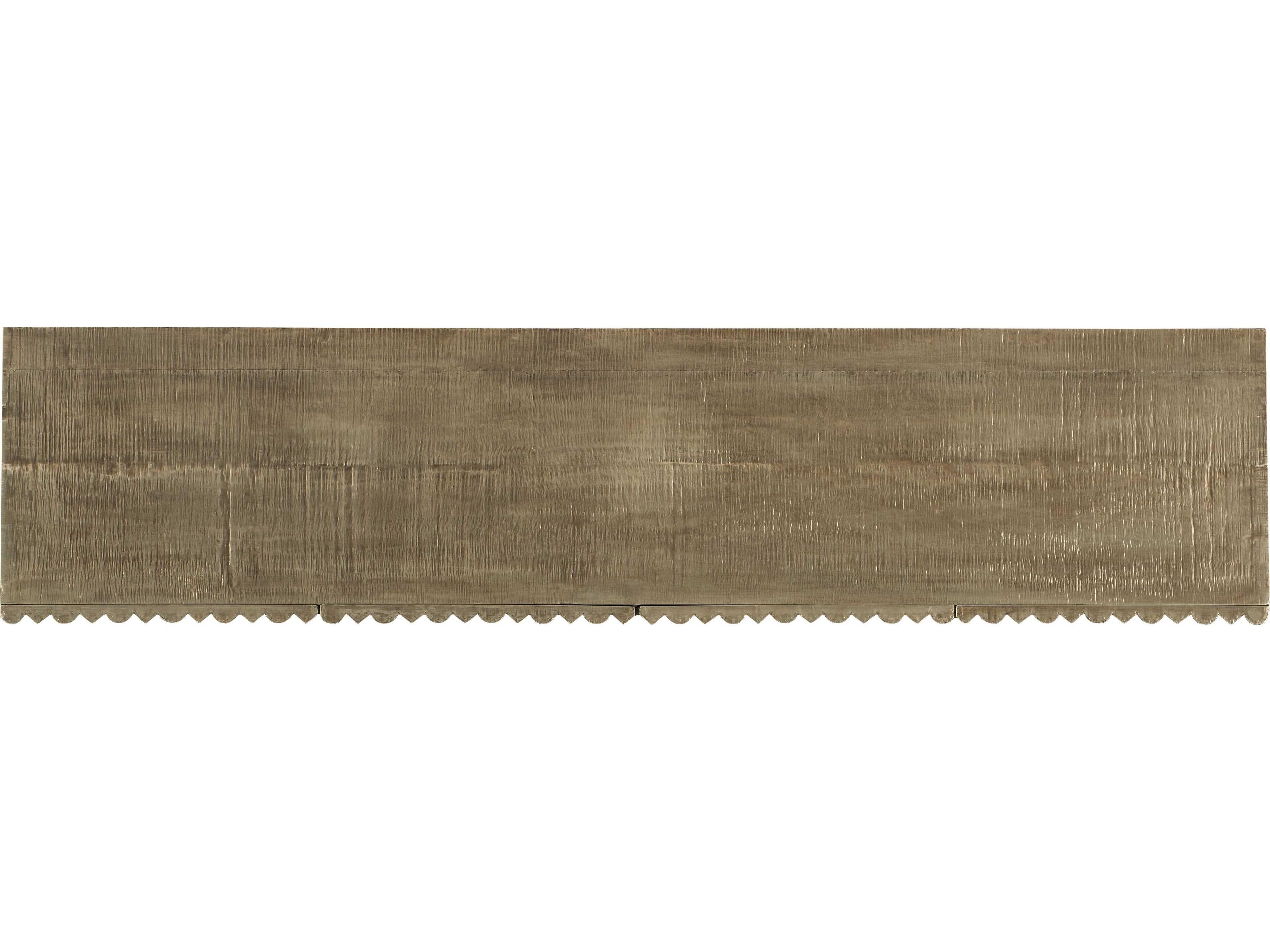 Luxecor German Rectangular Wood Silver Foil Console Table