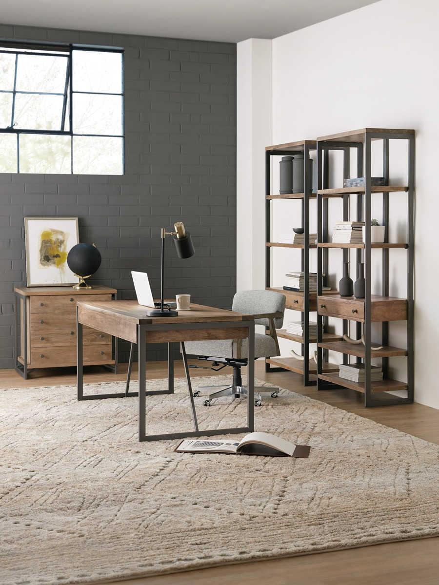Hooker Furniture Gray Natural Wood Bookcase