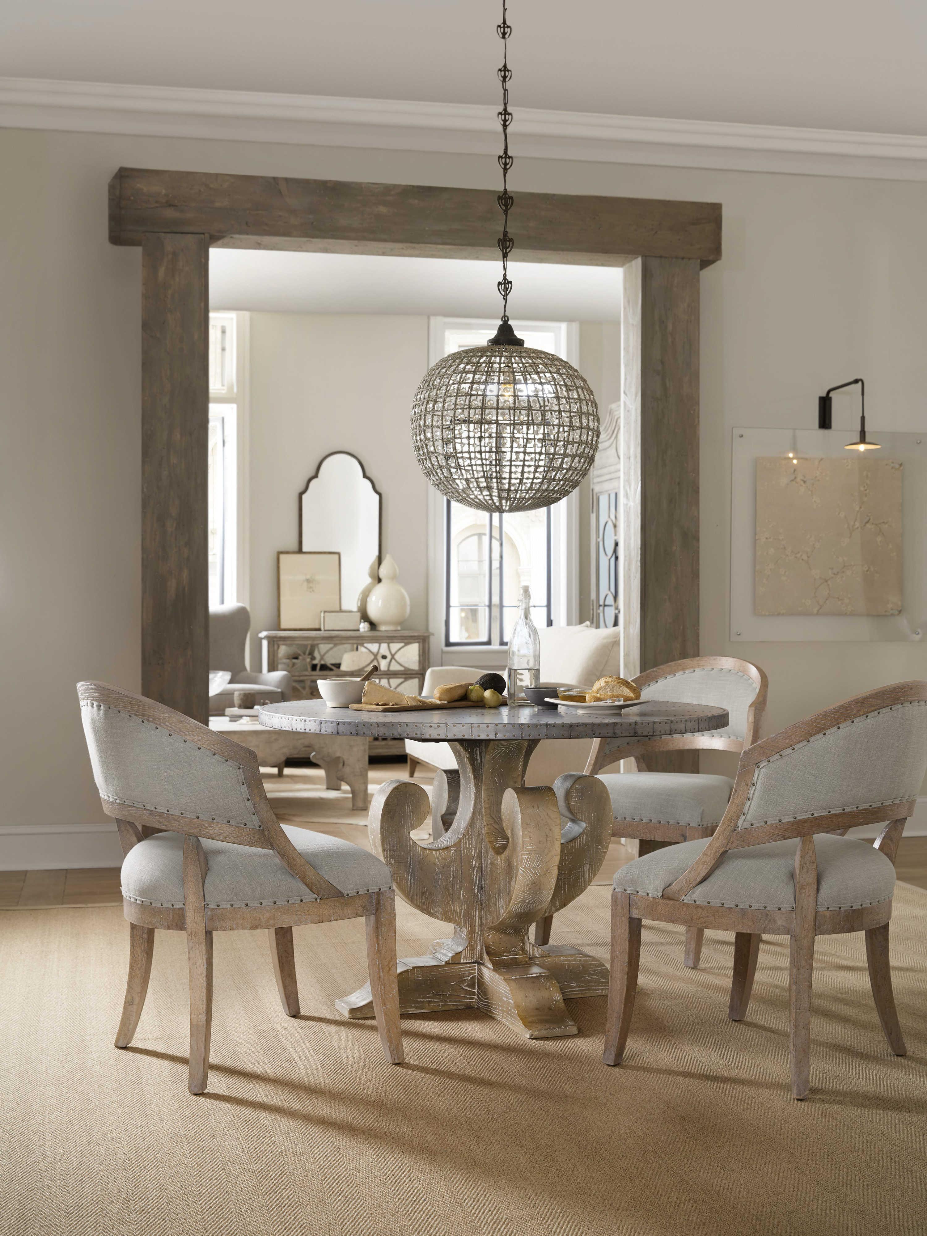 Hooker Furniture Boheme Hardwood Gray Upholstered Side Dining Chair