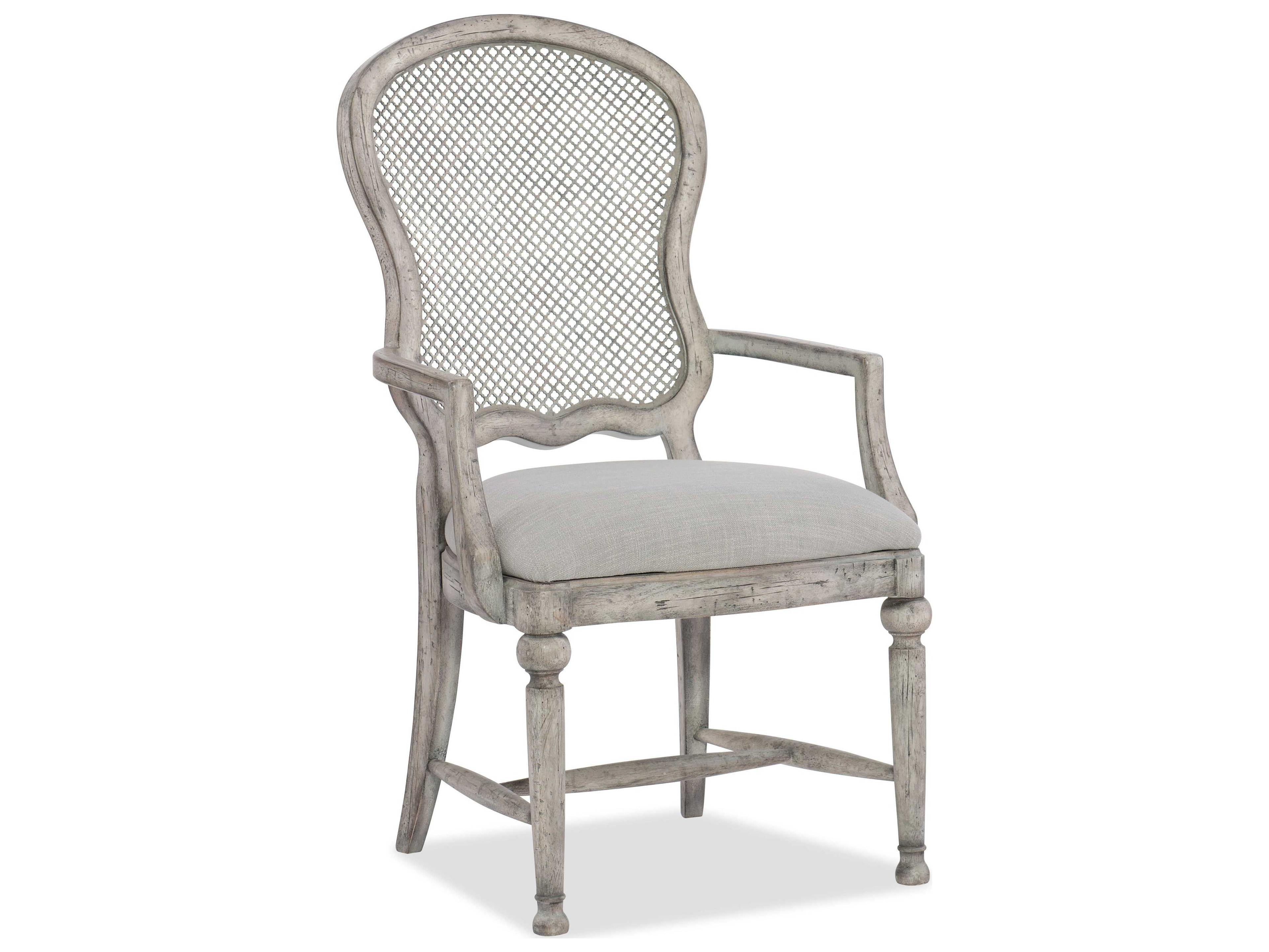 Hooker Furniture Boheme Hardwood Gray Upholstered Arm Dining Chair