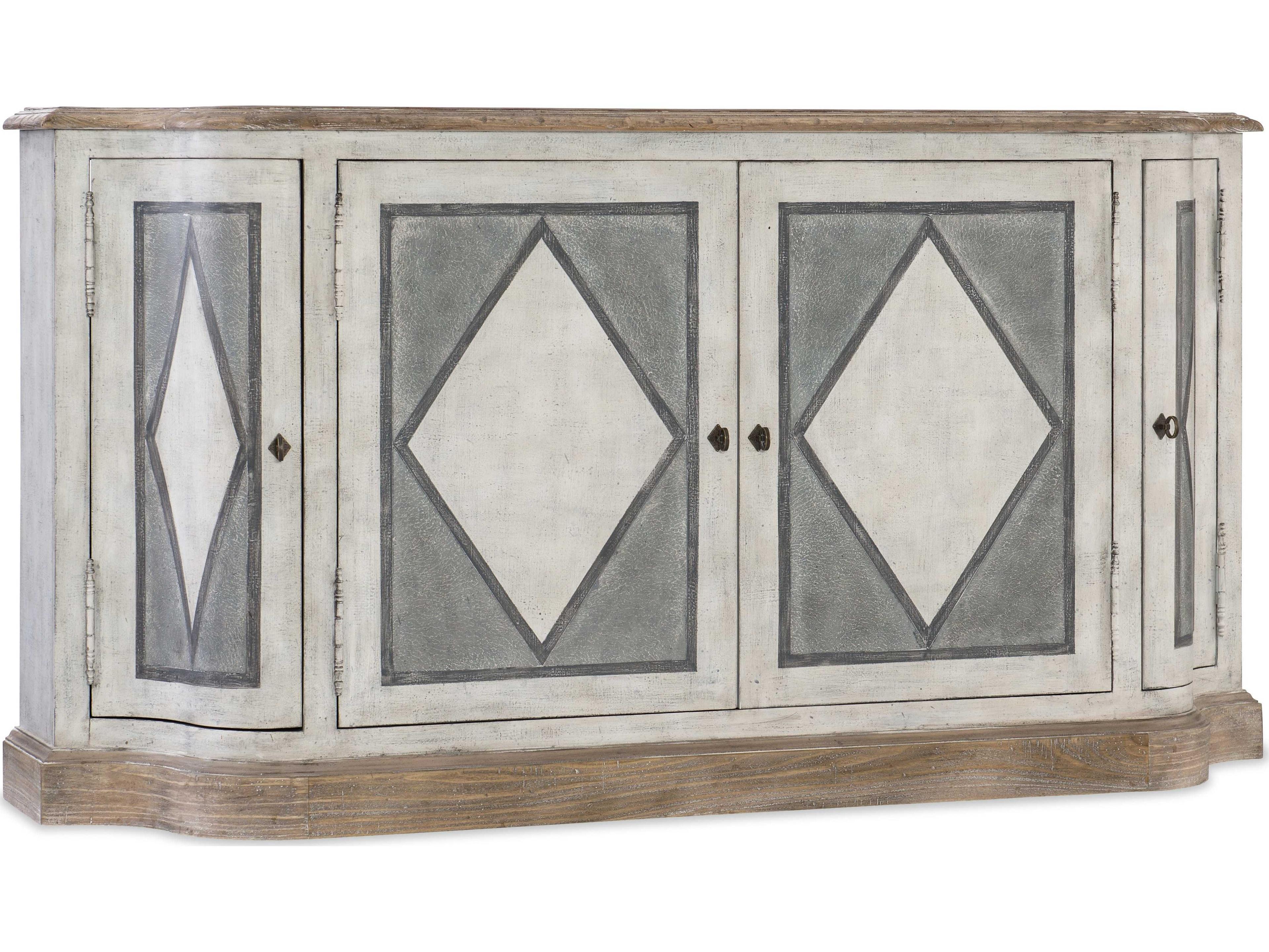 Hooker Furniture Boheme 72" Hardwood Whitewash Merino Blue Sideboard