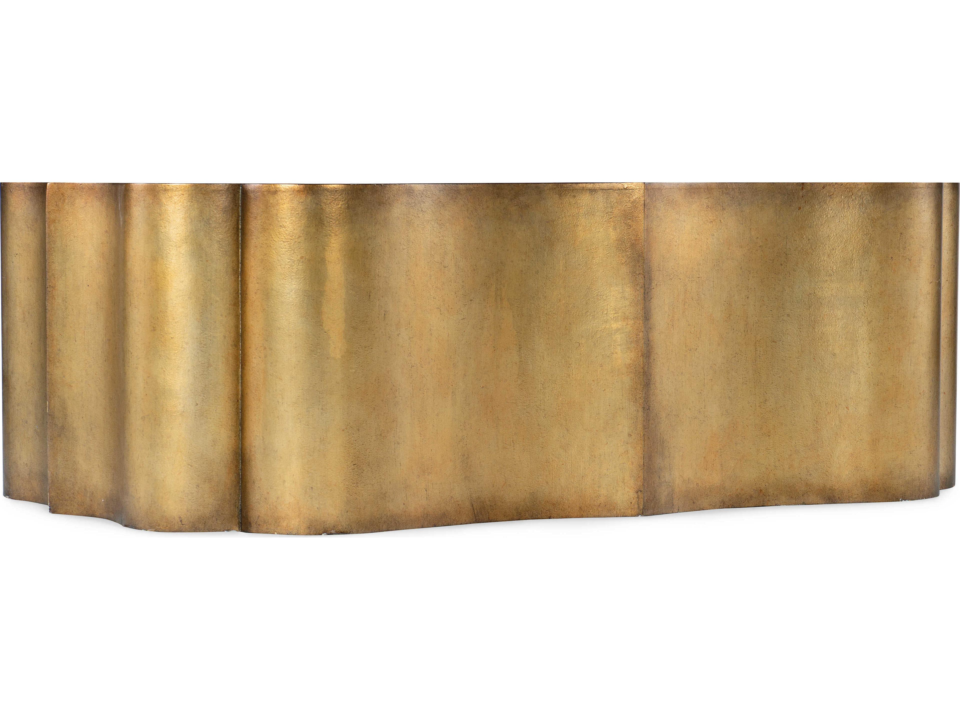 Hooker Furniture Melange Tevis Bluff Rectangular Wood Gold Cocktail Table