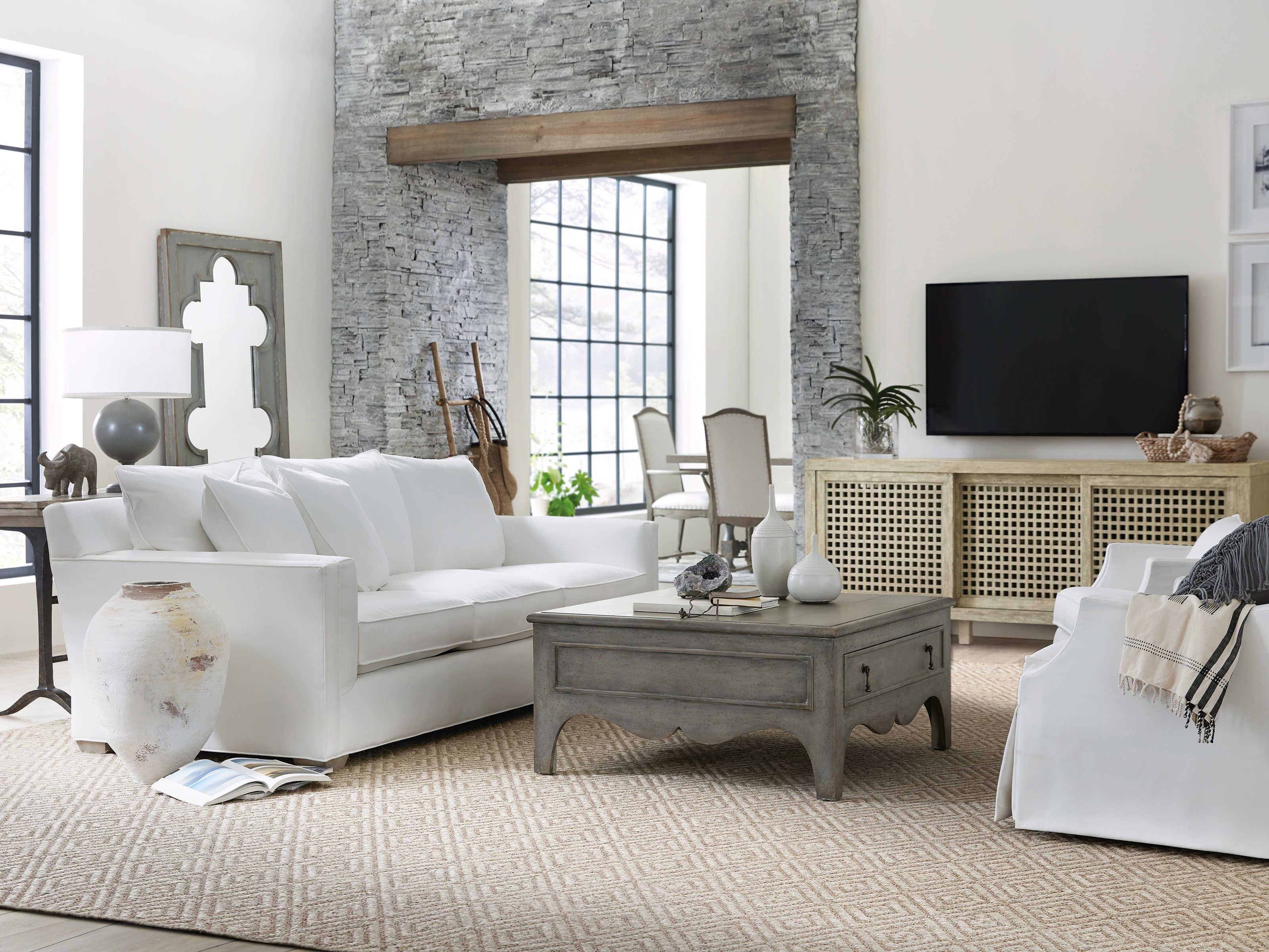 Hooker Furniture Ciao Bella 80" Hardwood Light Wood Media Console