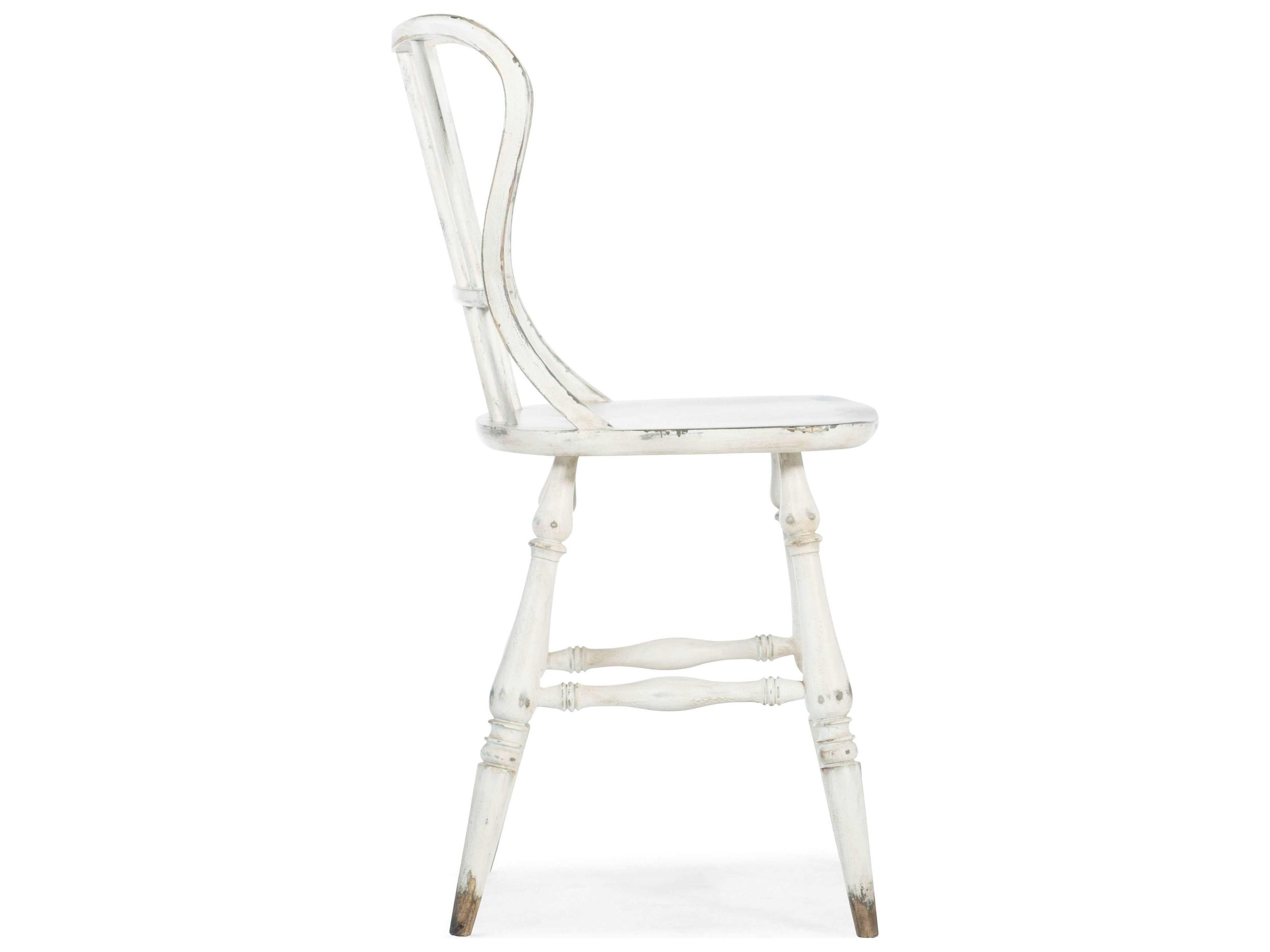 Luxecor Heritage Poplar Wood Vintage Chalky White Counter Stool