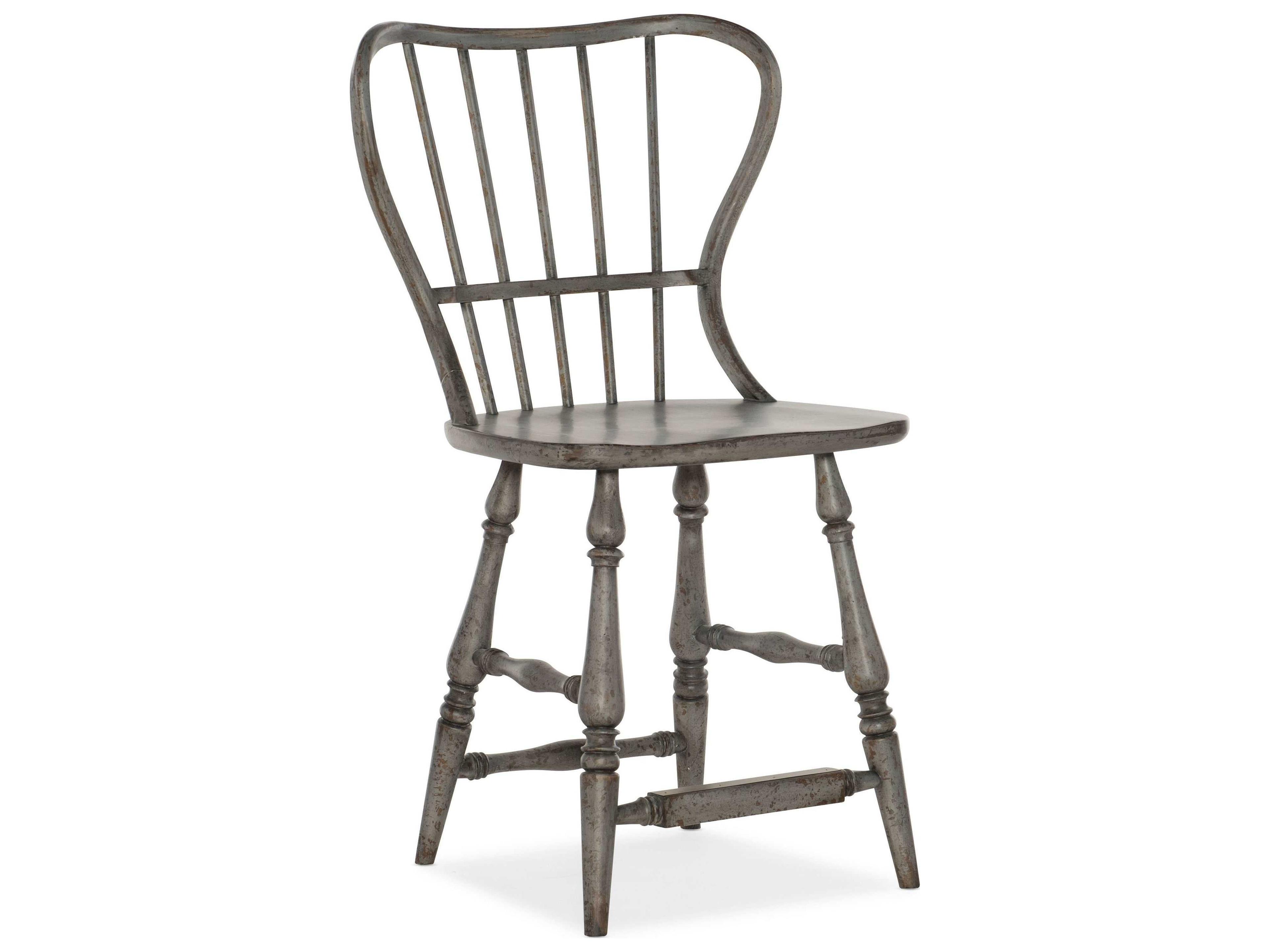 Hooker Furniture Ciao Bella Poplar Wood Gray Counter Stool