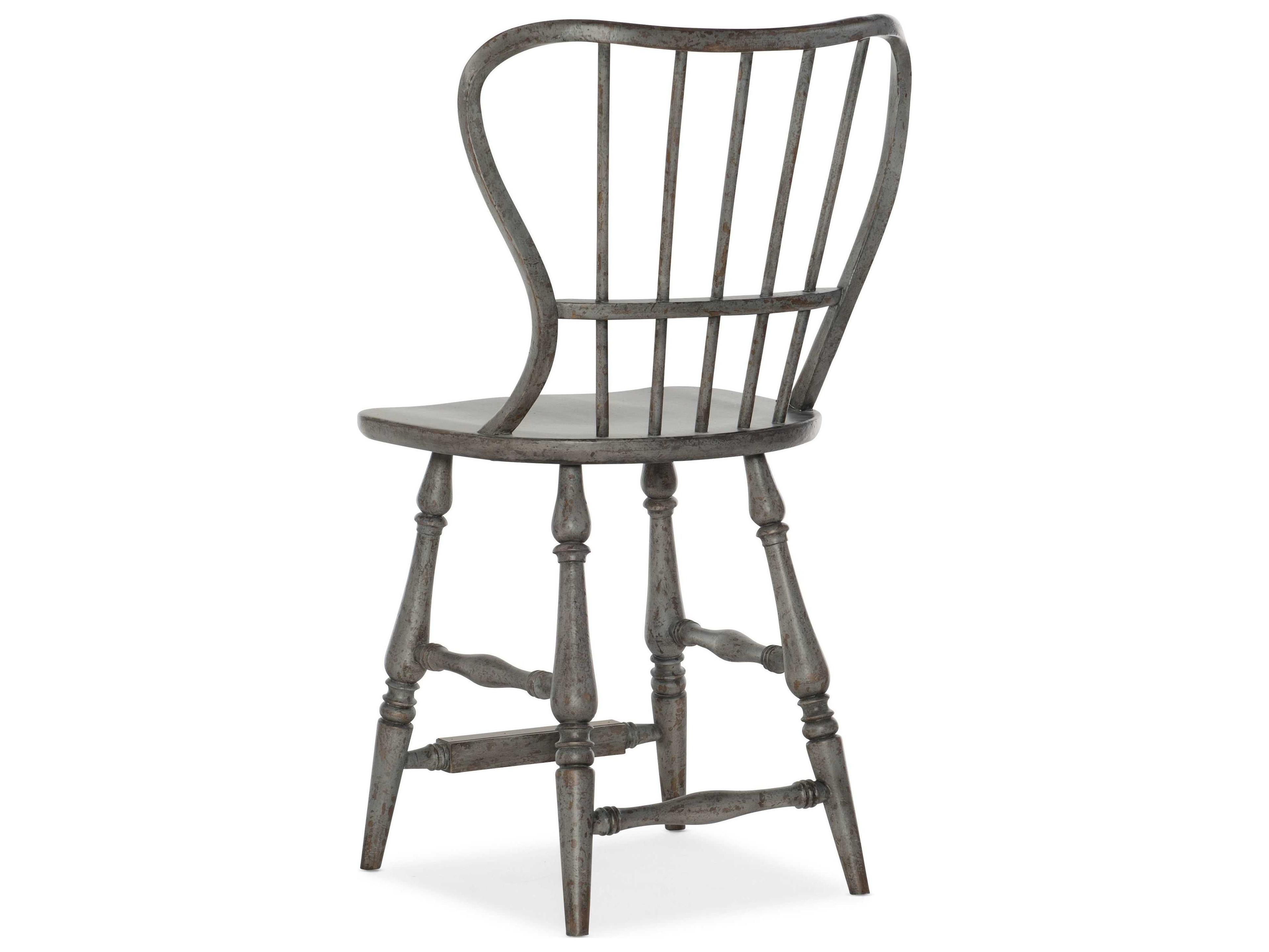 Hooker Furniture Ciao Bella Poplar Wood Gray Counter Stool