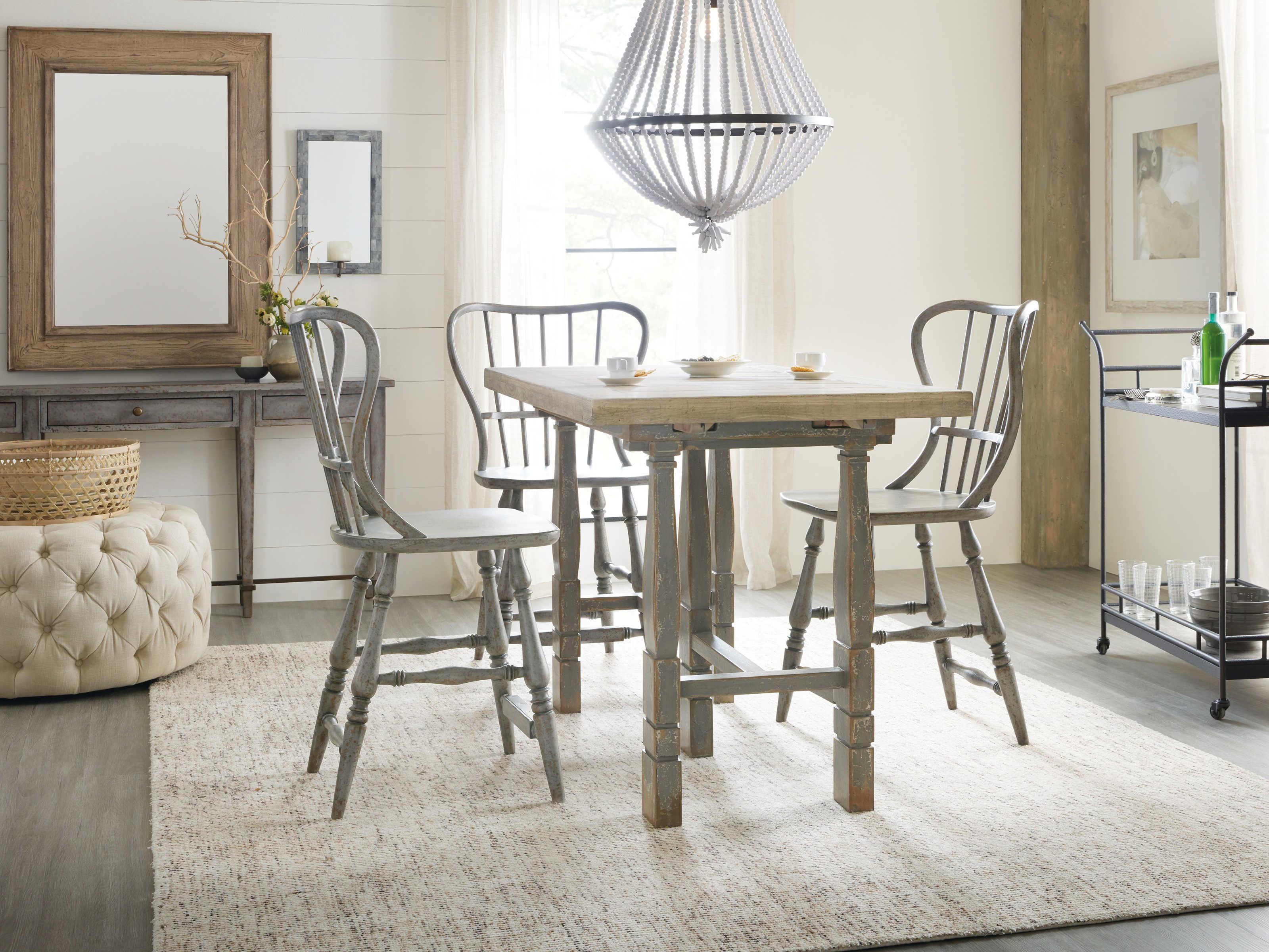 Hooker Furniture Ciao Bella Poplar Wood Gray Counter Stool