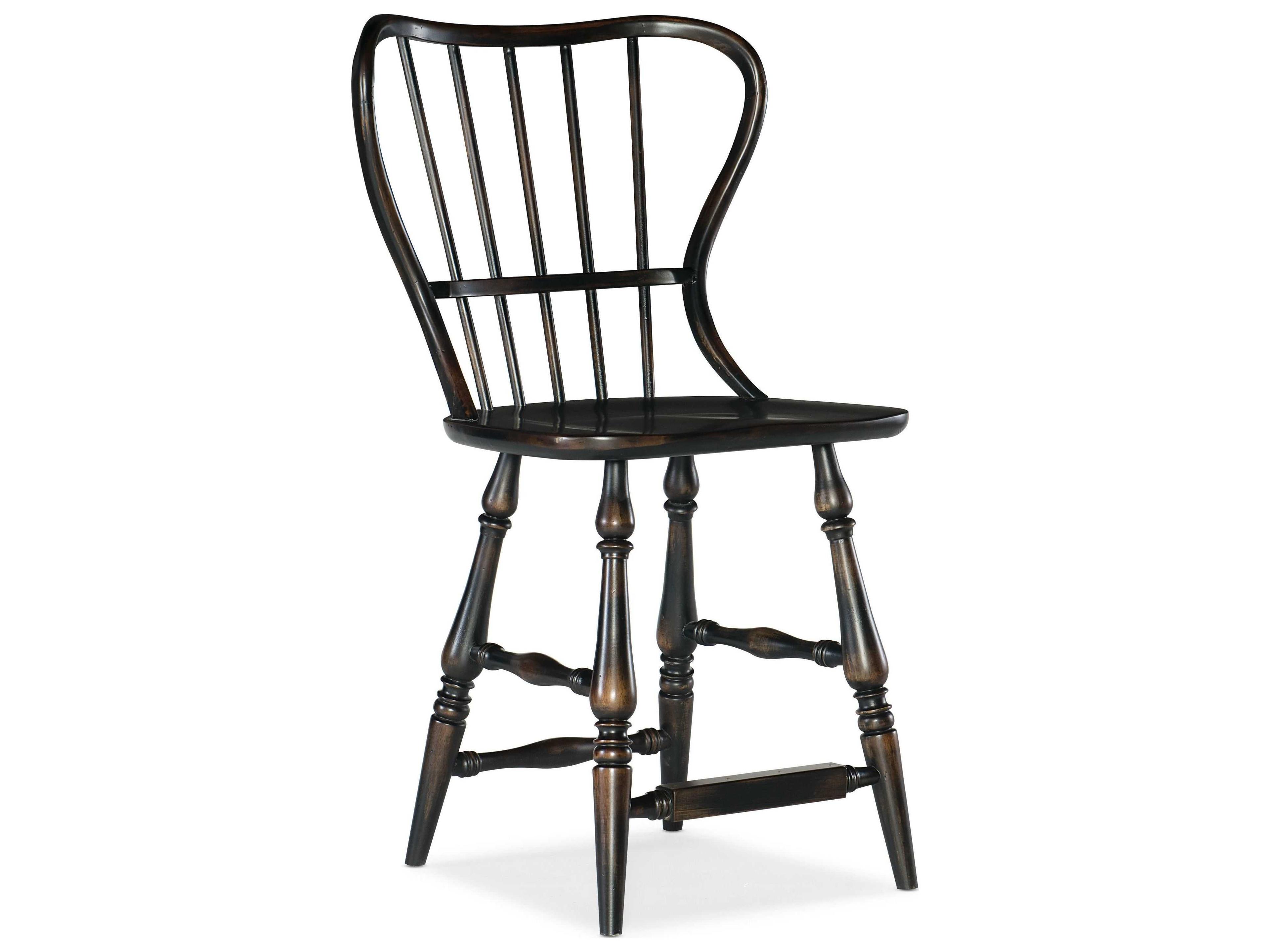 Hooker Furniture Ciao Bella Poplar Wood Black Counter Stool