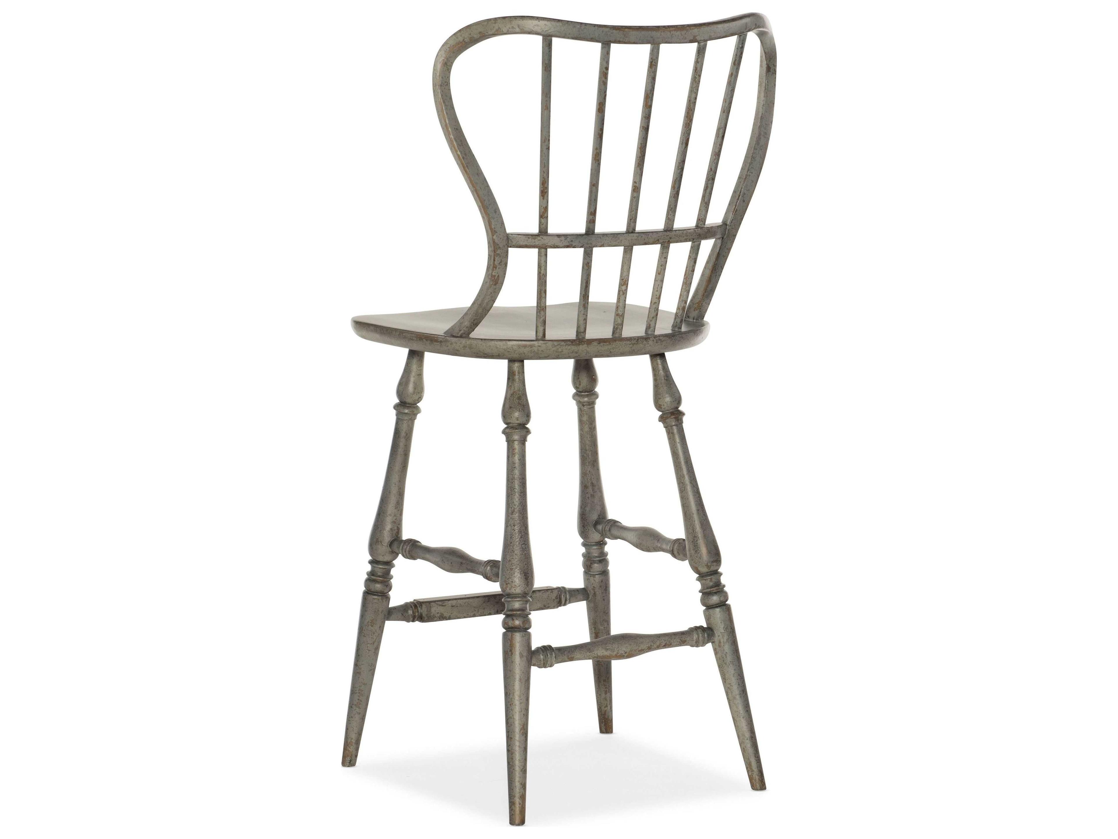 Hooker Furniture Ciao Bella Poplar Wood Gray Bar Stool
