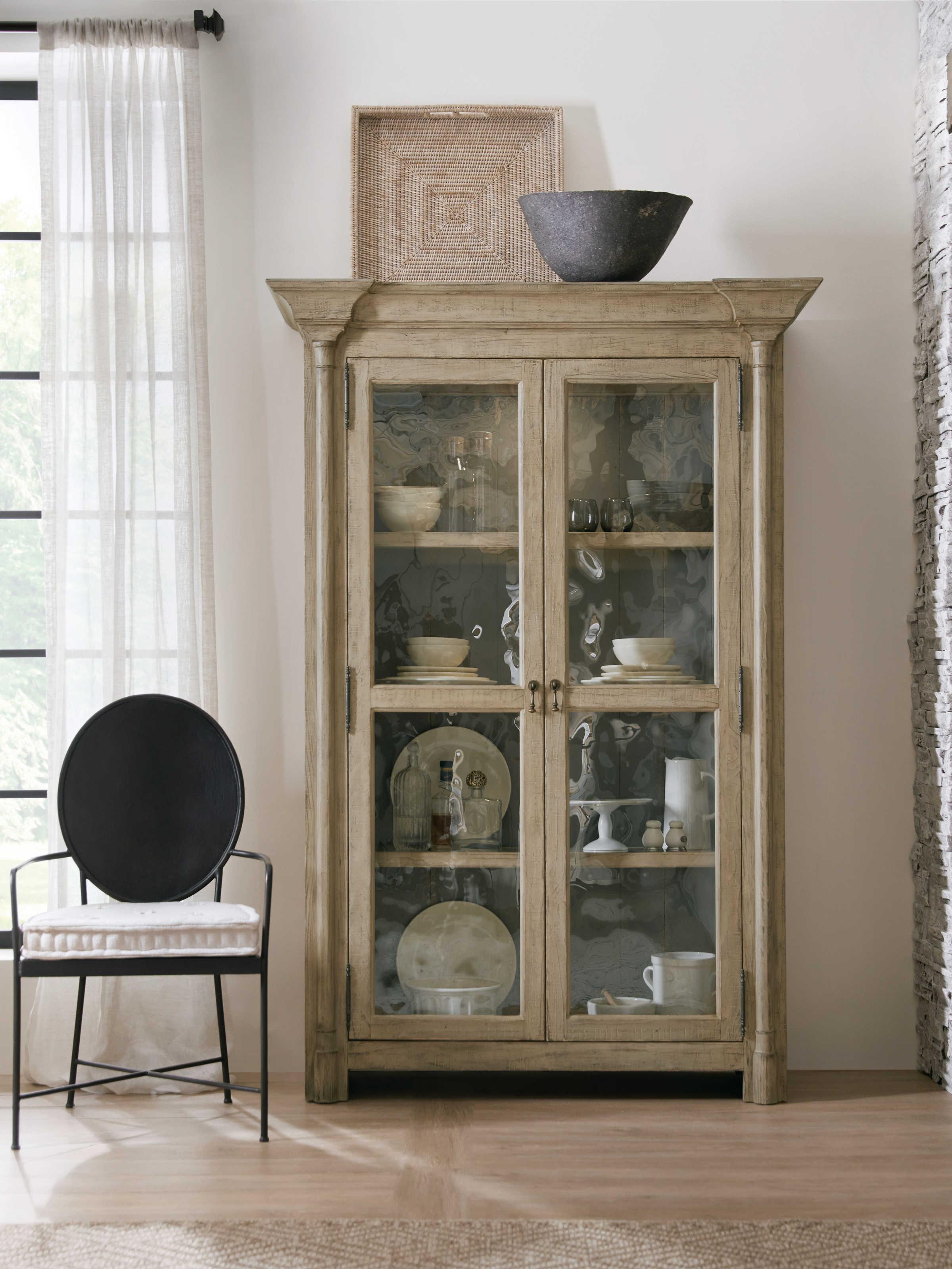 Hooker Furniture Ciao Bella Hardwood Light Wood Display Cabinet