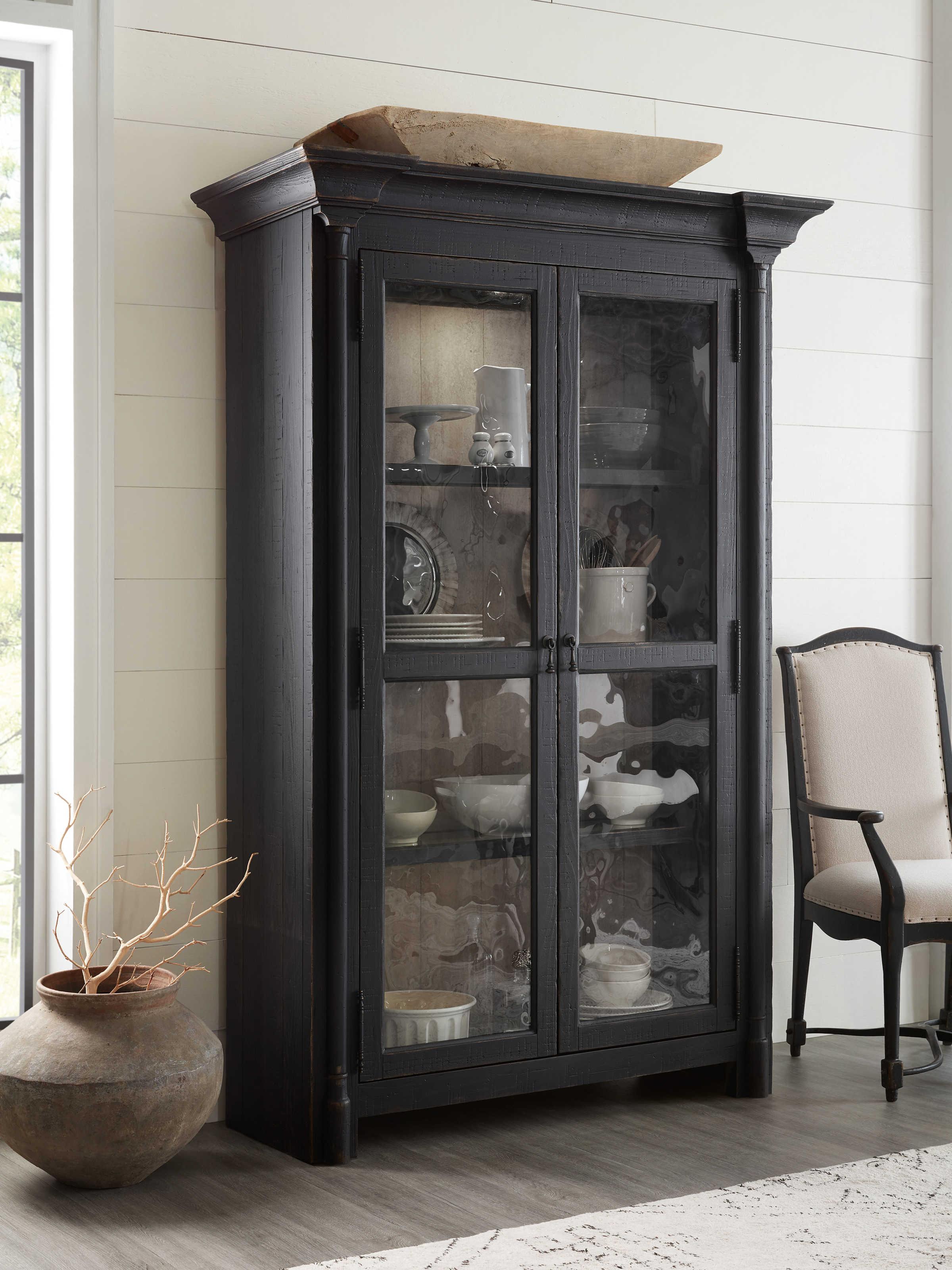 Luxecor Heritage Hardwood Black Display Cabinet