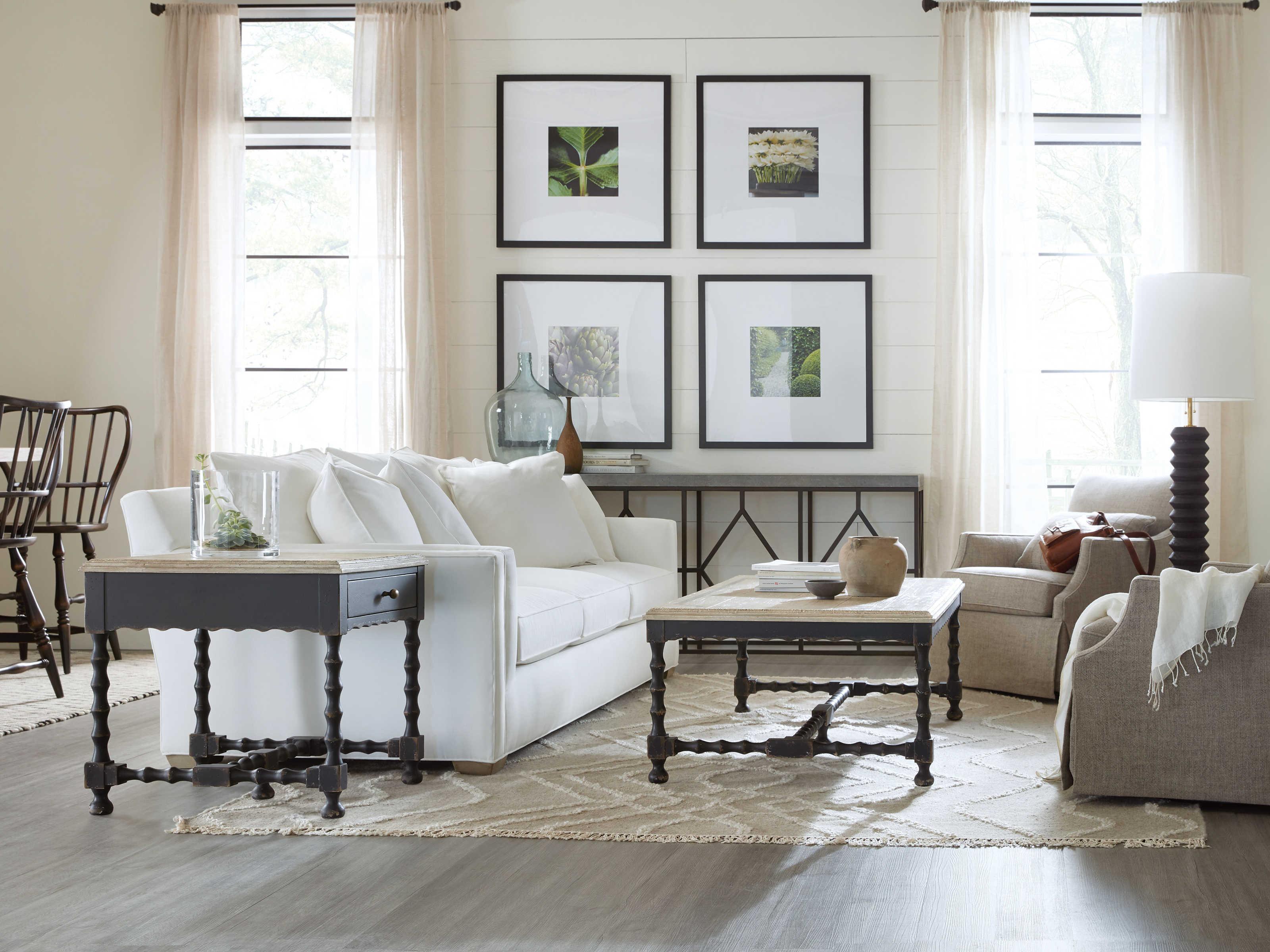 Hooker Furniture Ciao Bella Rectangular Wood Black Cocktail Table