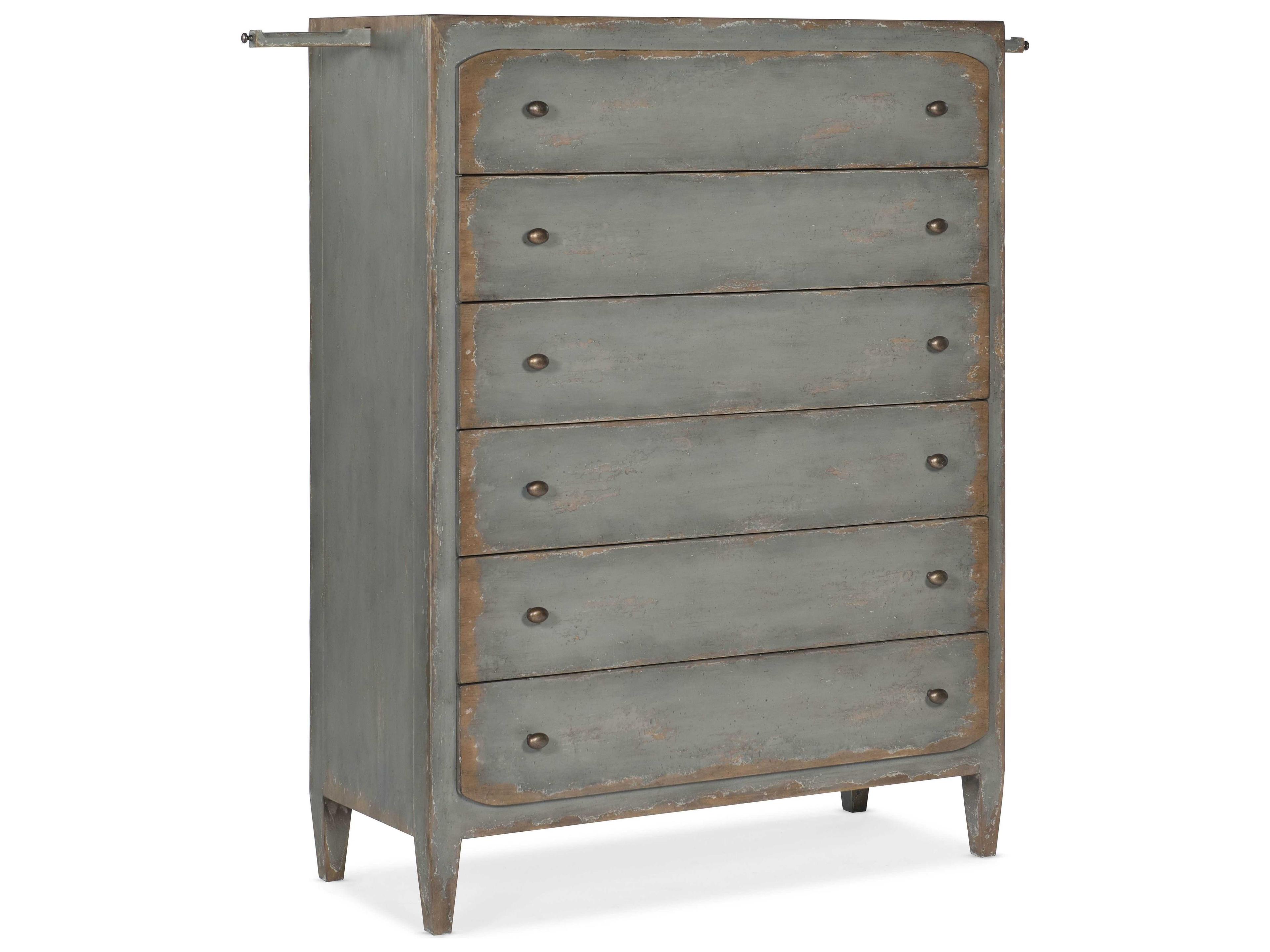 Hooker Furniture Ciao Bella 6-Drawers Gray Cedar Wood Accent Chest