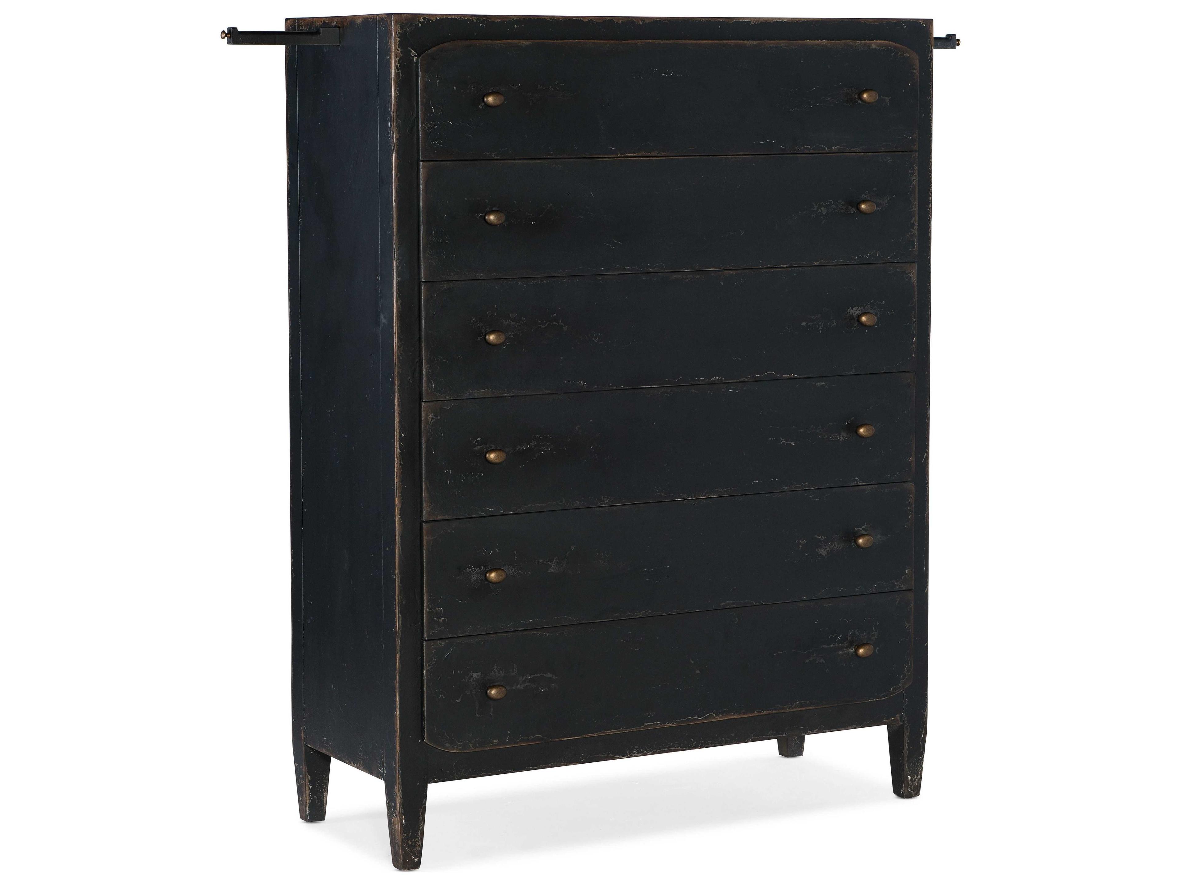 Hooker Furniture Ciao Bella 6-Drawers Black Cedar Wood Accent Chest