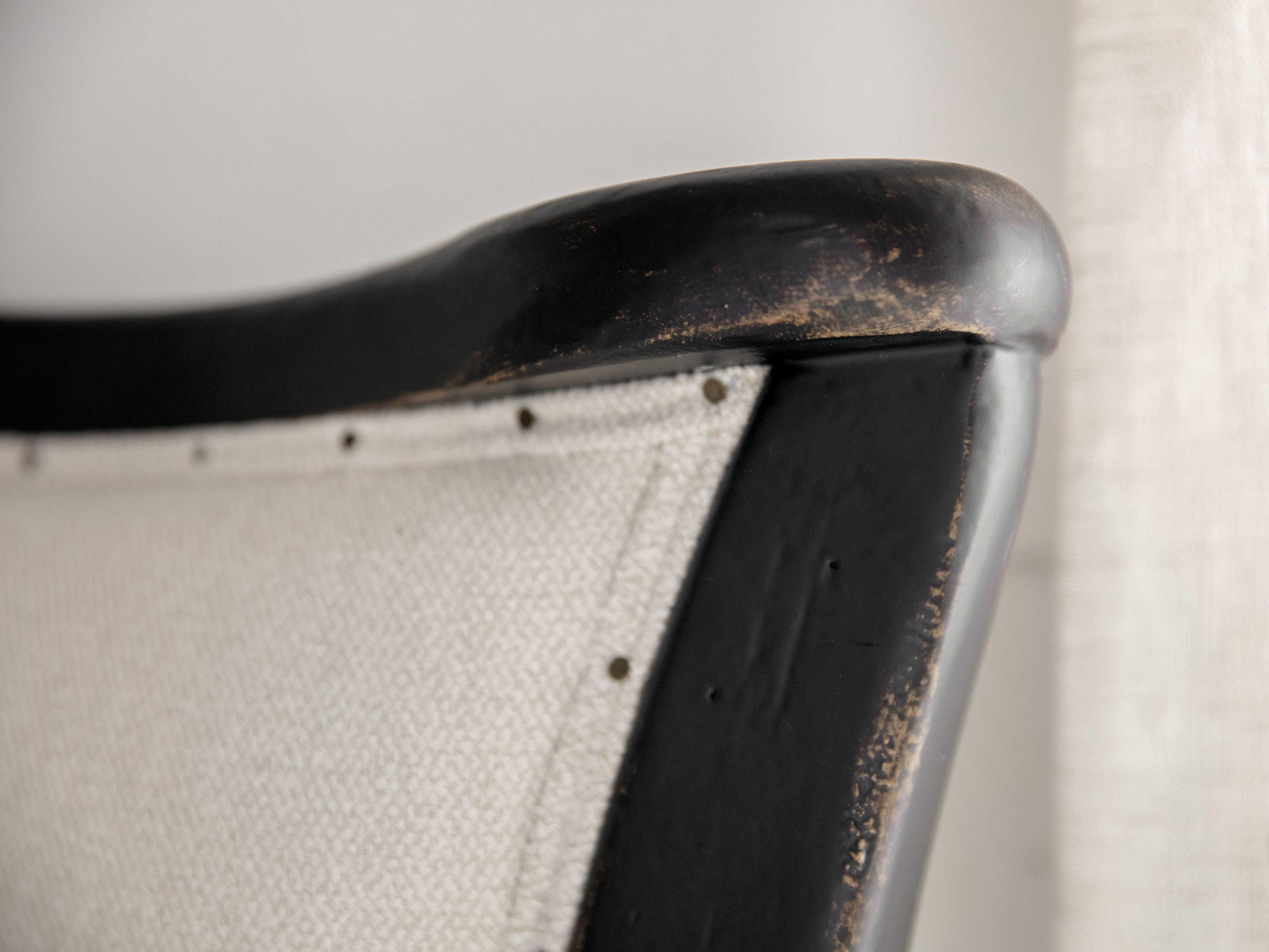 Hooker Furniture Ciao Bella Tuscan White Black Poplar Wood Upholstered California King Panel Bed