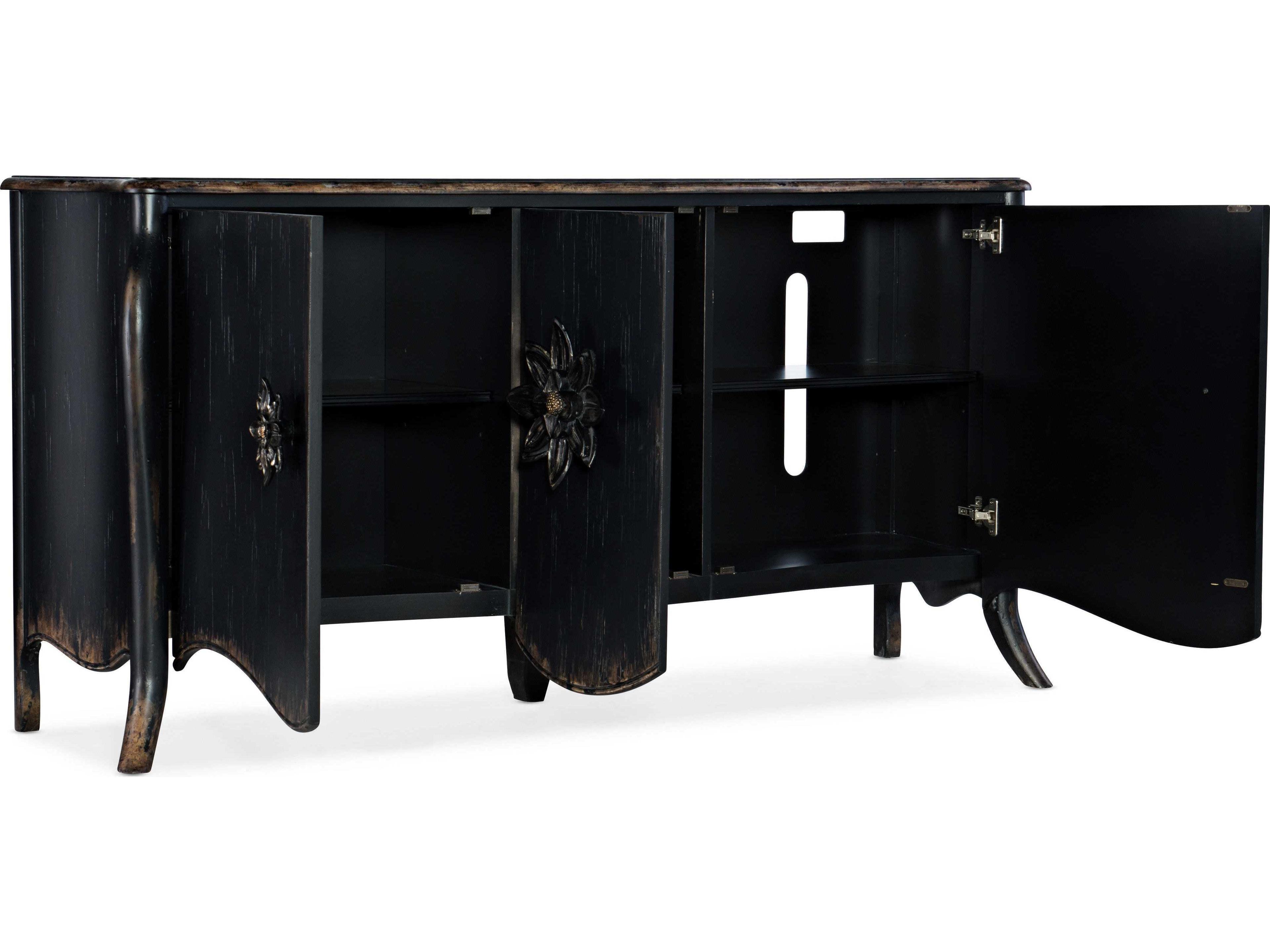 Hooker Furniture Sanctuary Bien Ame 73" Hardwood Black Sideboard