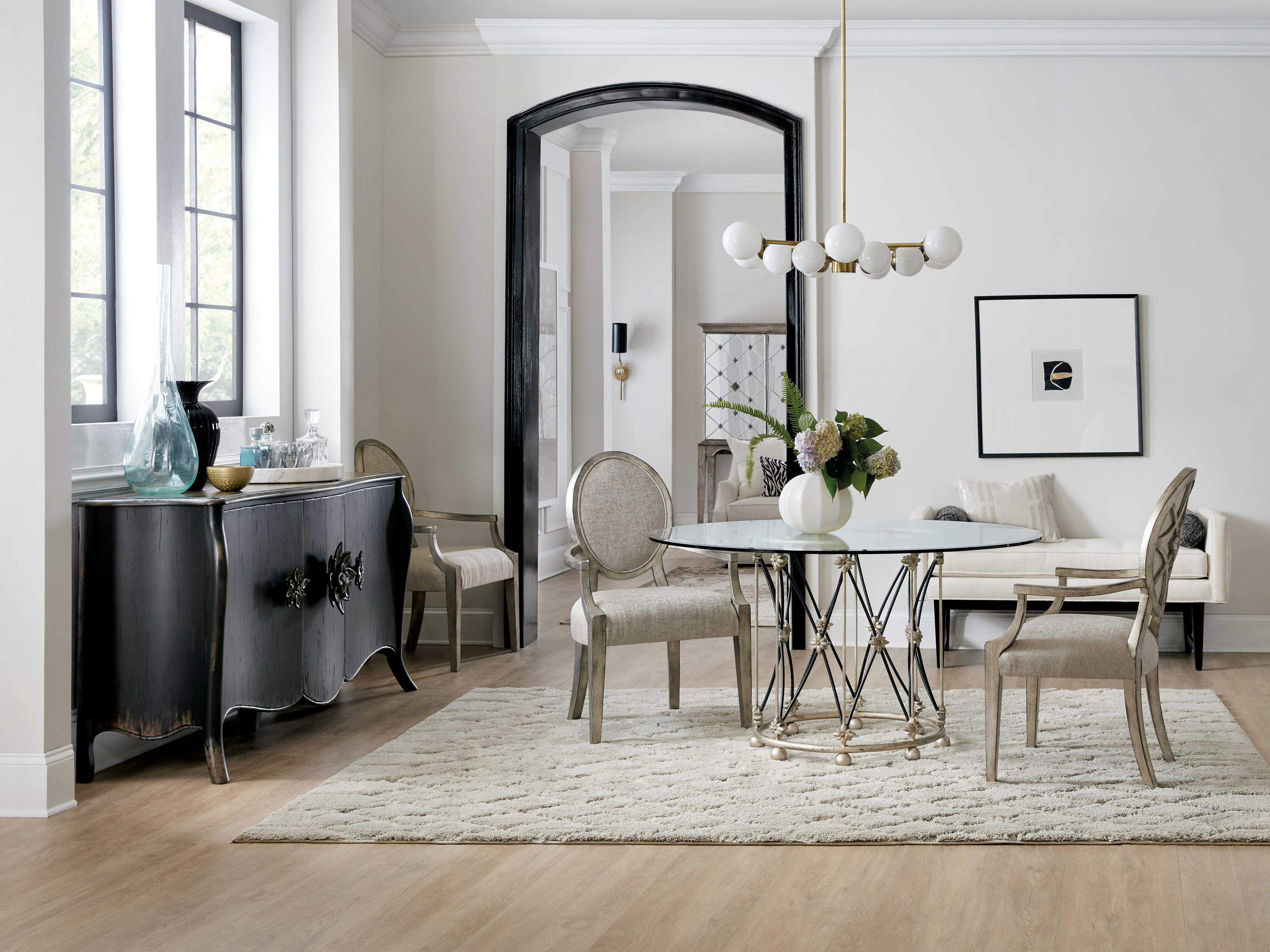 Hooker Furniture Sanctuary Bien Ame 73" Hardwood Black Sideboard