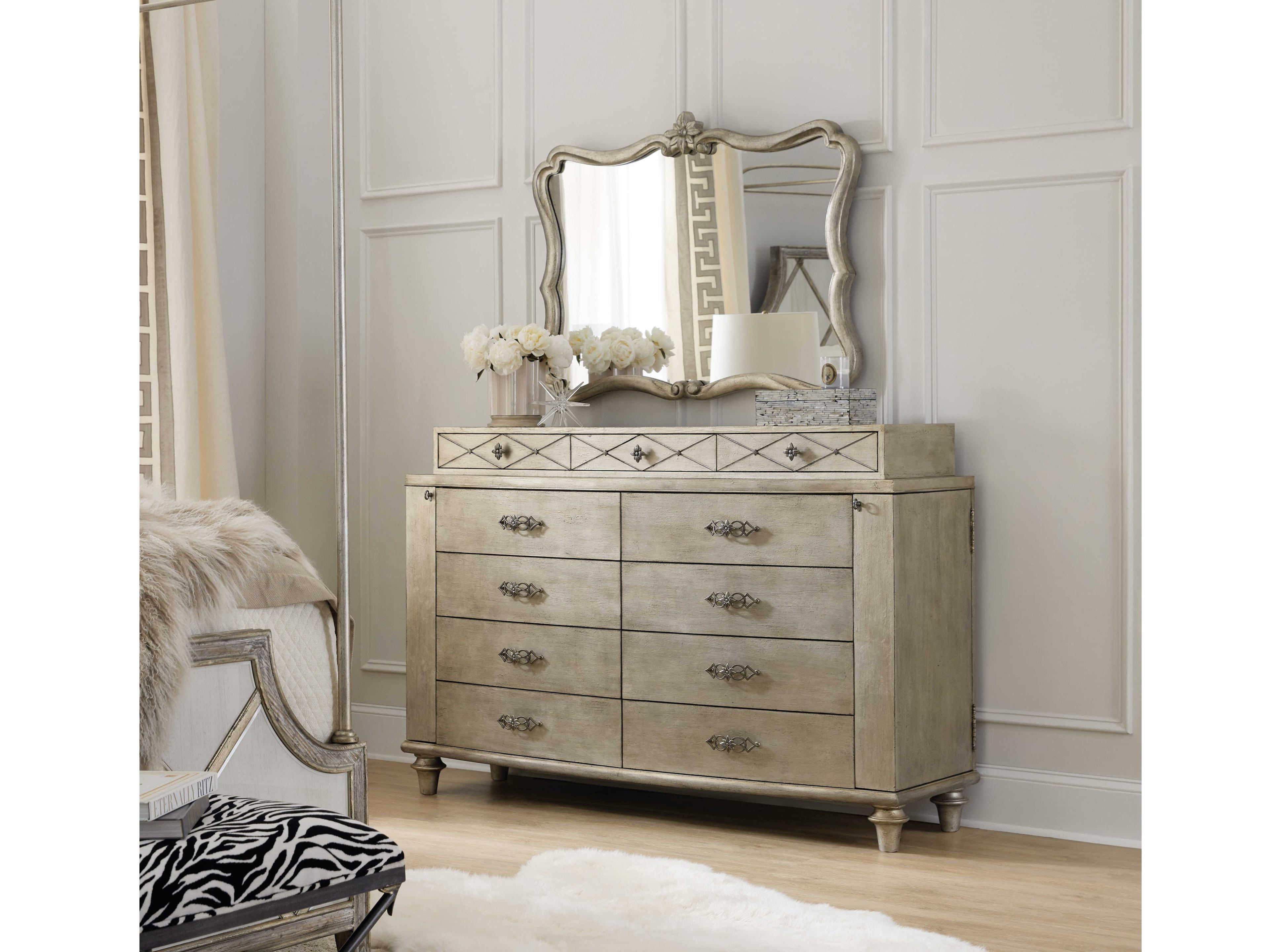 Hooker Furniture Sanctuary 2 Diamont 11-Drawers Hardwood Double Dresser