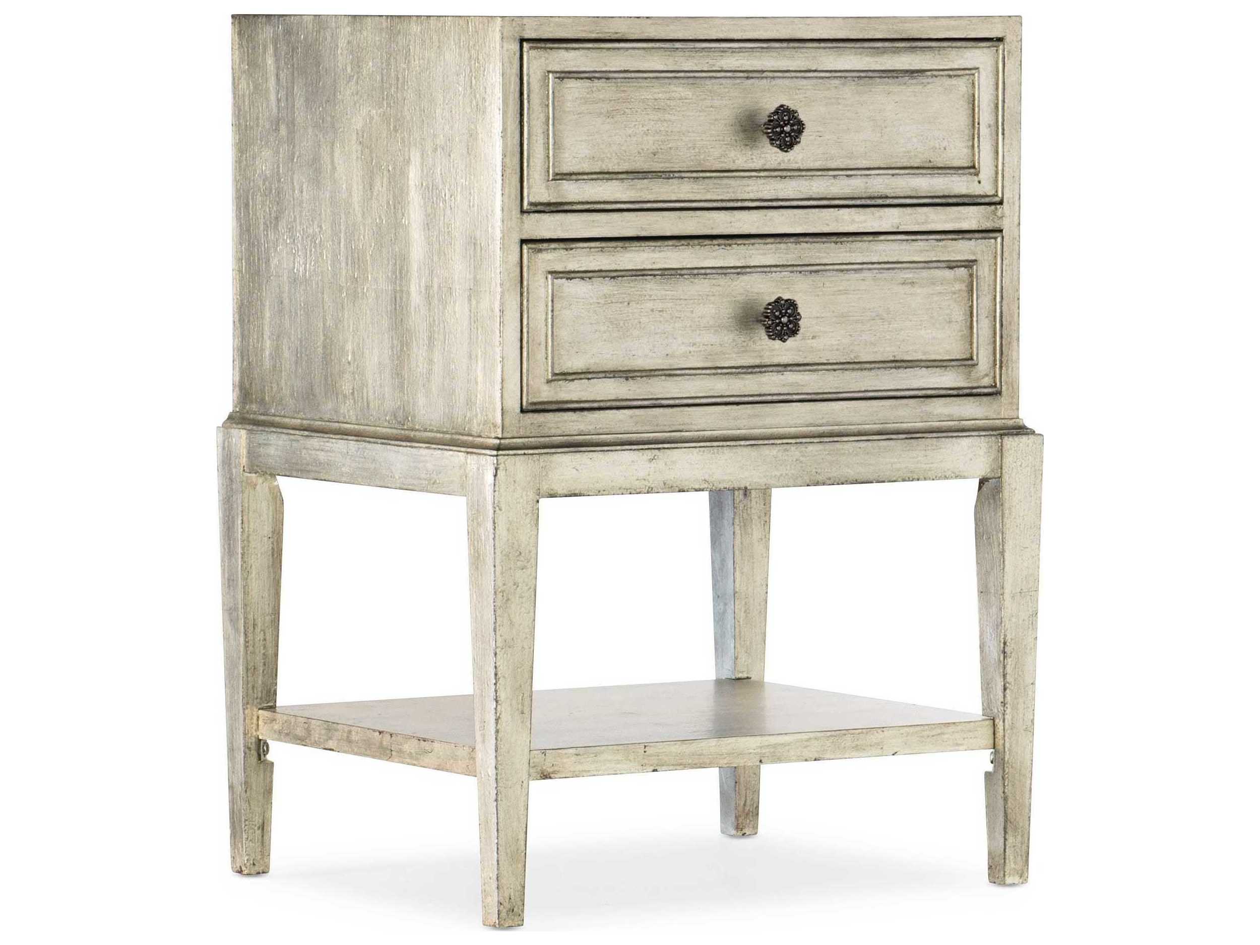 Hooker Furniture Sanctuary Petit Bijou Telephone 2-Drawers Hardwood Nightstand