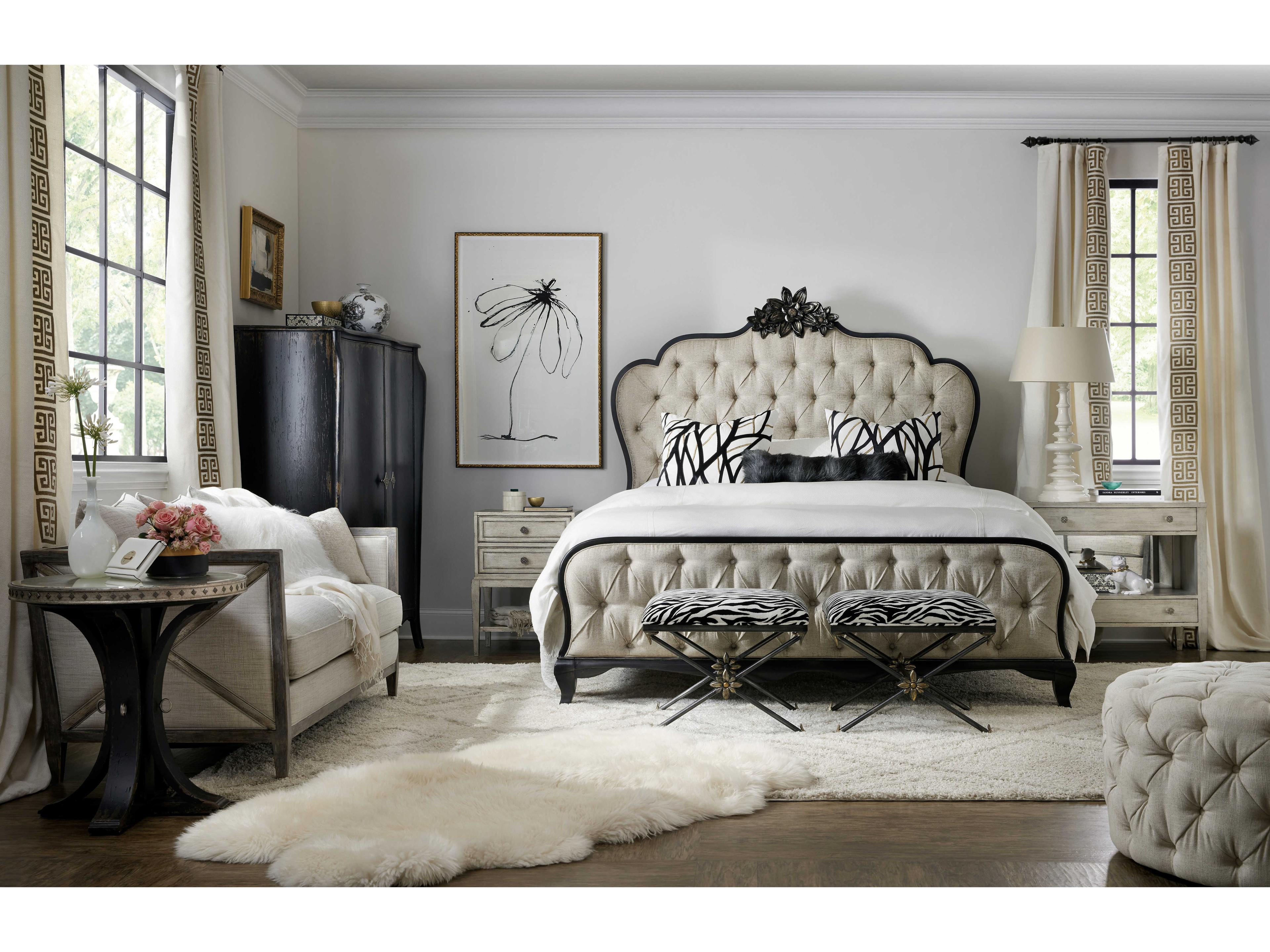 Hooker Furniture Sanctuary Petit Bijou Telephone 2-Drawers Hardwood Nightstand