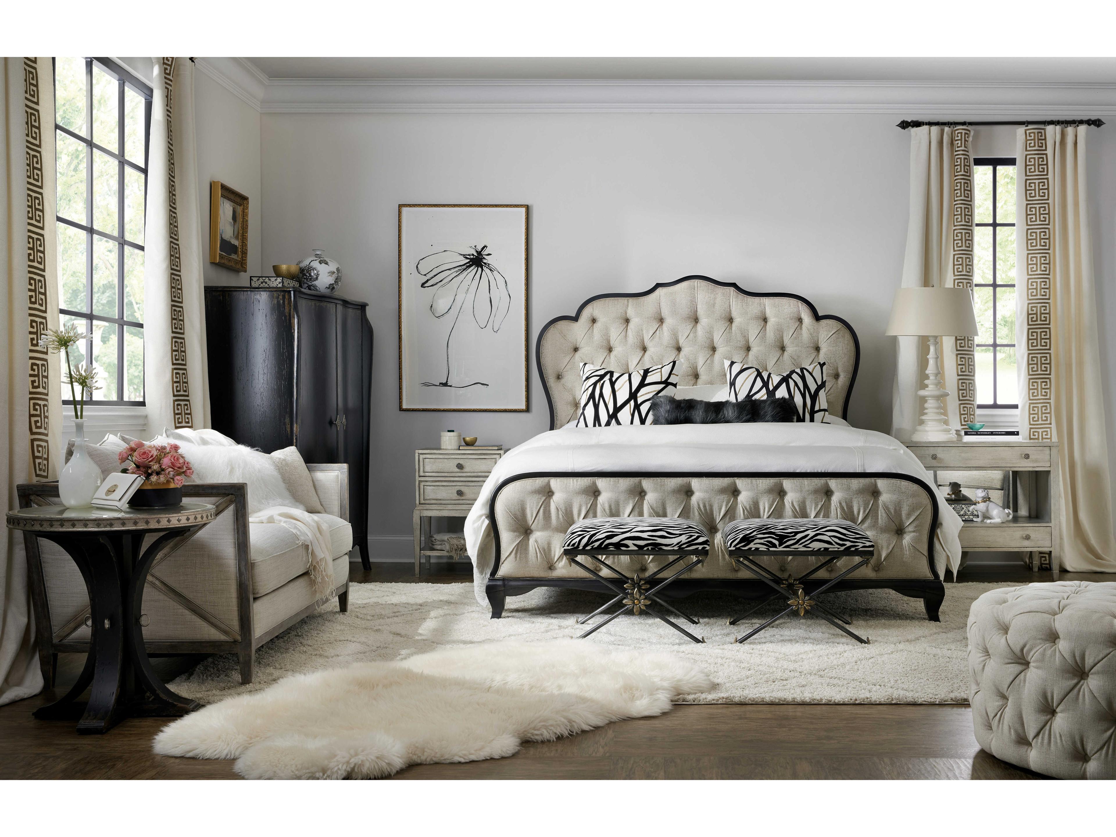 Hooker Furniture Sanctuary Petit Bijou Telephone 2-Drawers Hardwood Nightstand