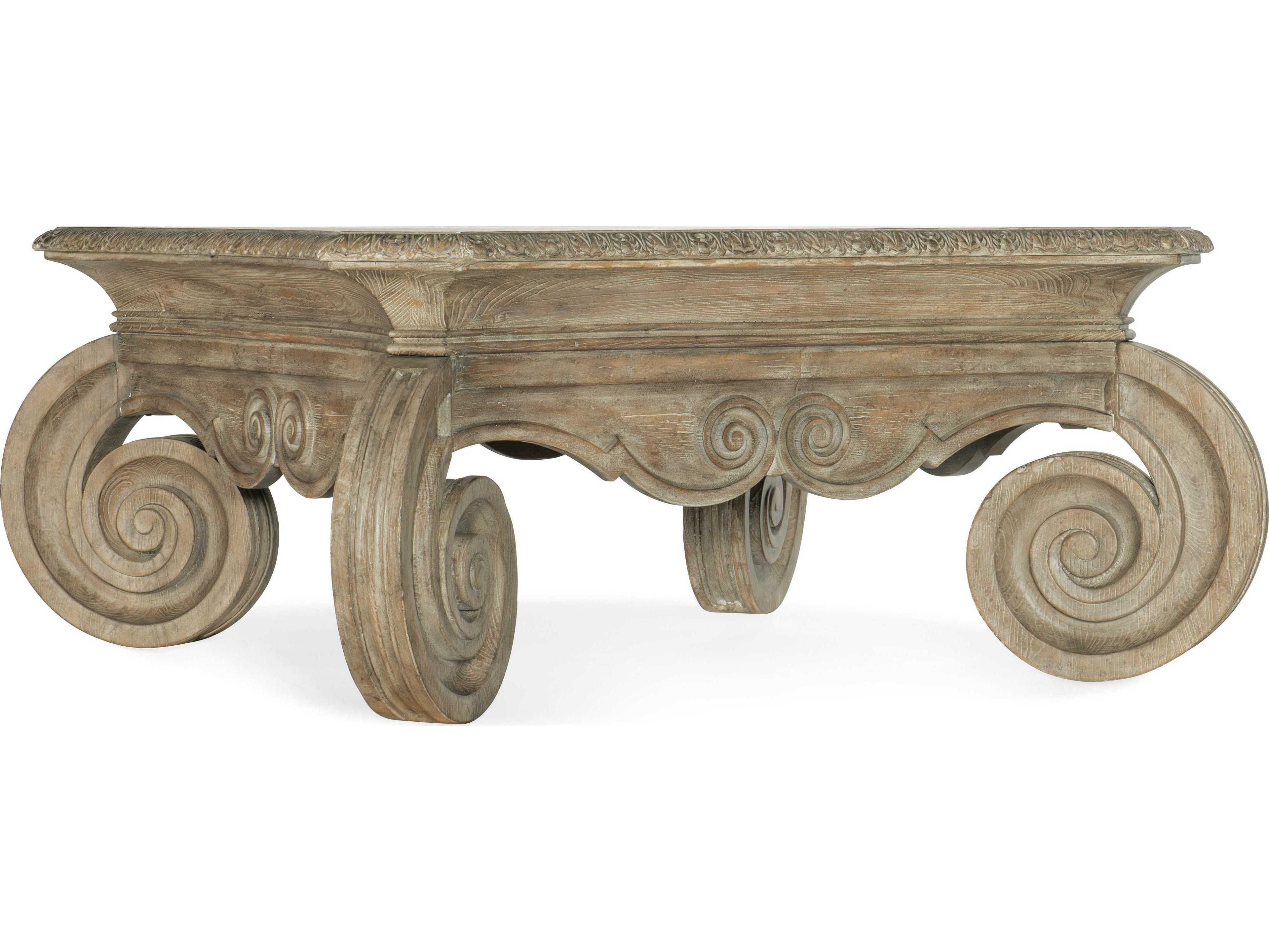 Hooker Furniture Castella Square Wood Antique Slate Cocktail Table