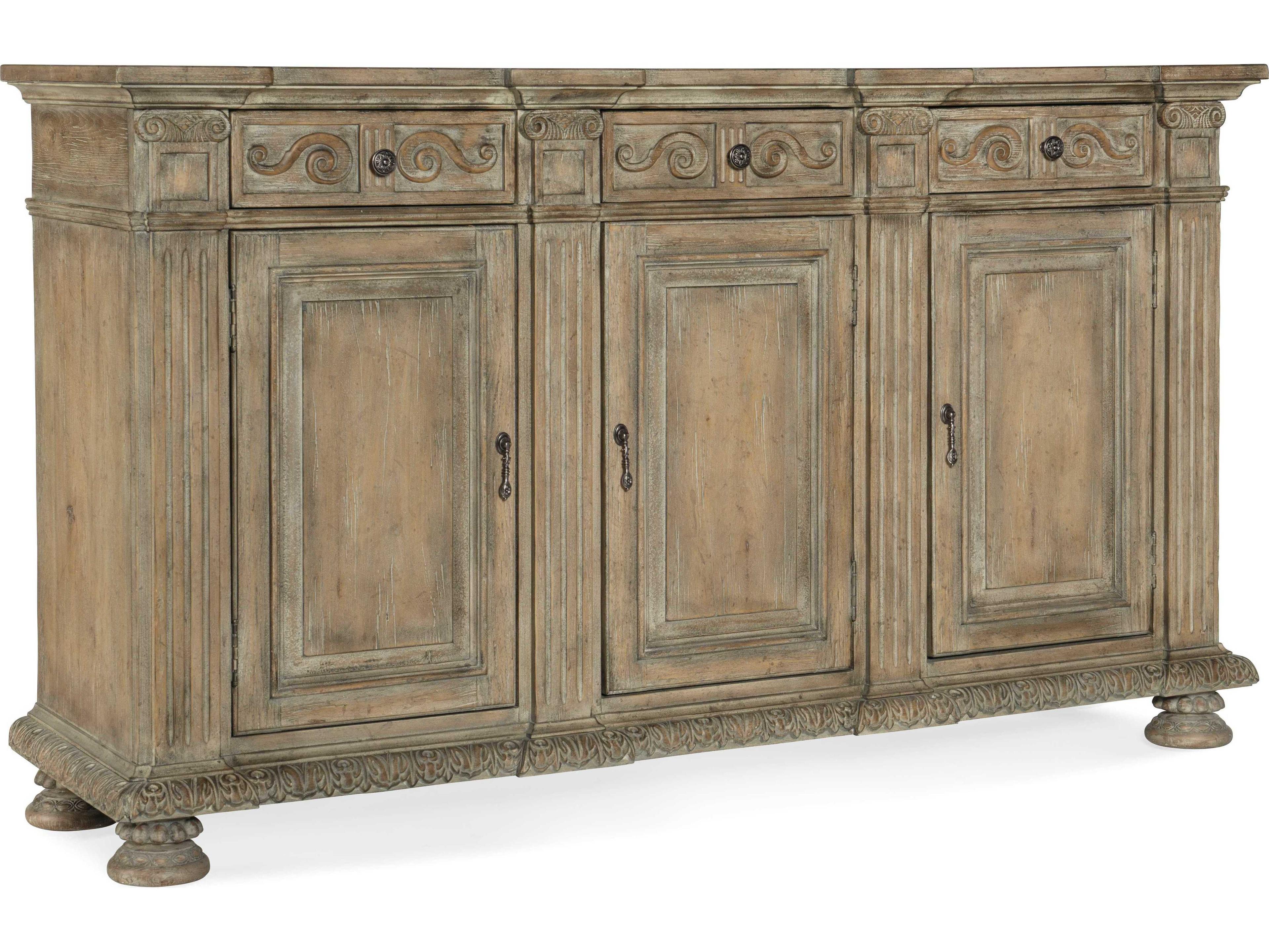 Hooker Furniture Castella 72" Ash Wood Antique Slate Credenza Sideboard