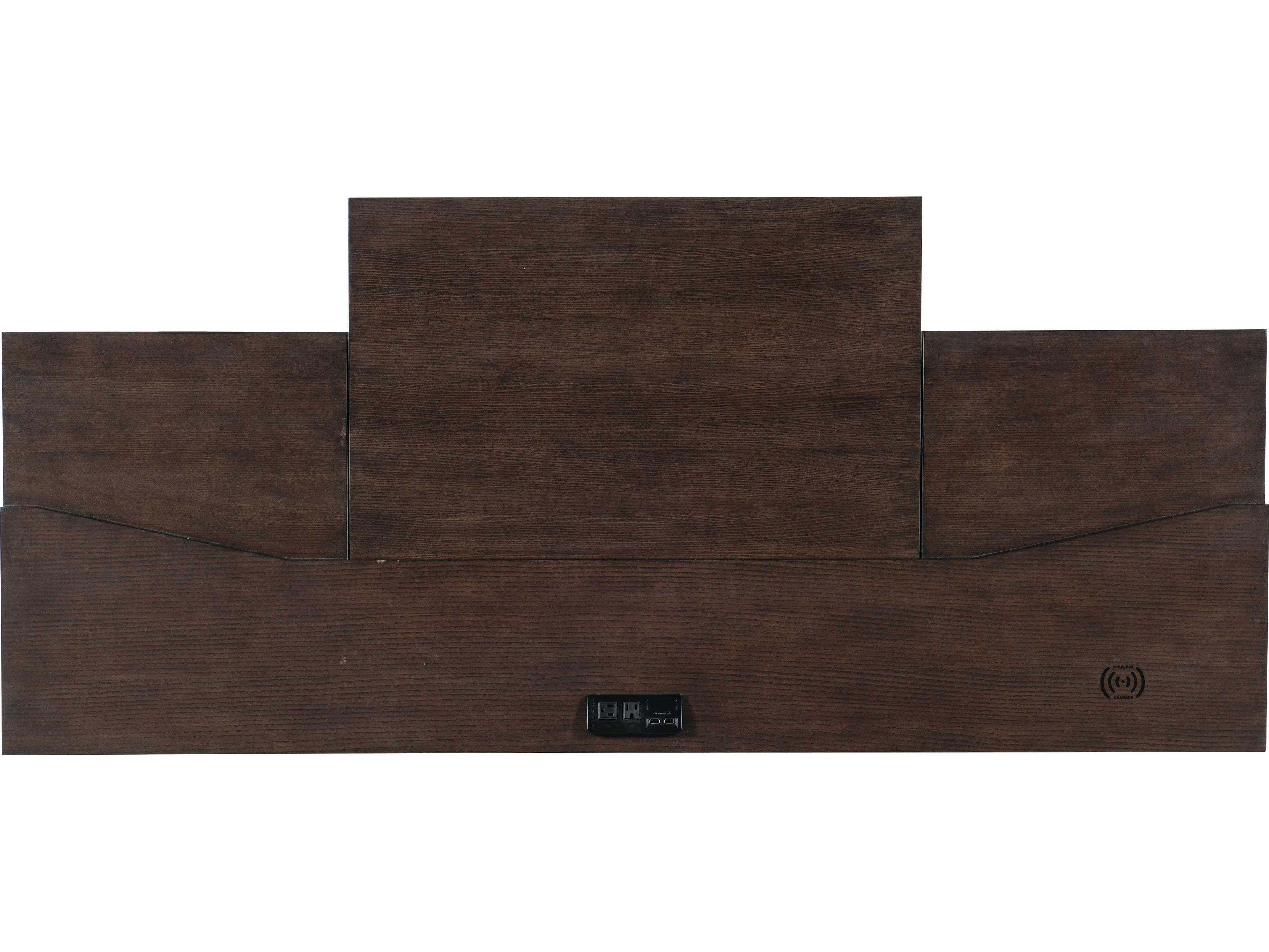 Luxecor Heritage House Blend Dark Wood Brown Ash Credenza Desk