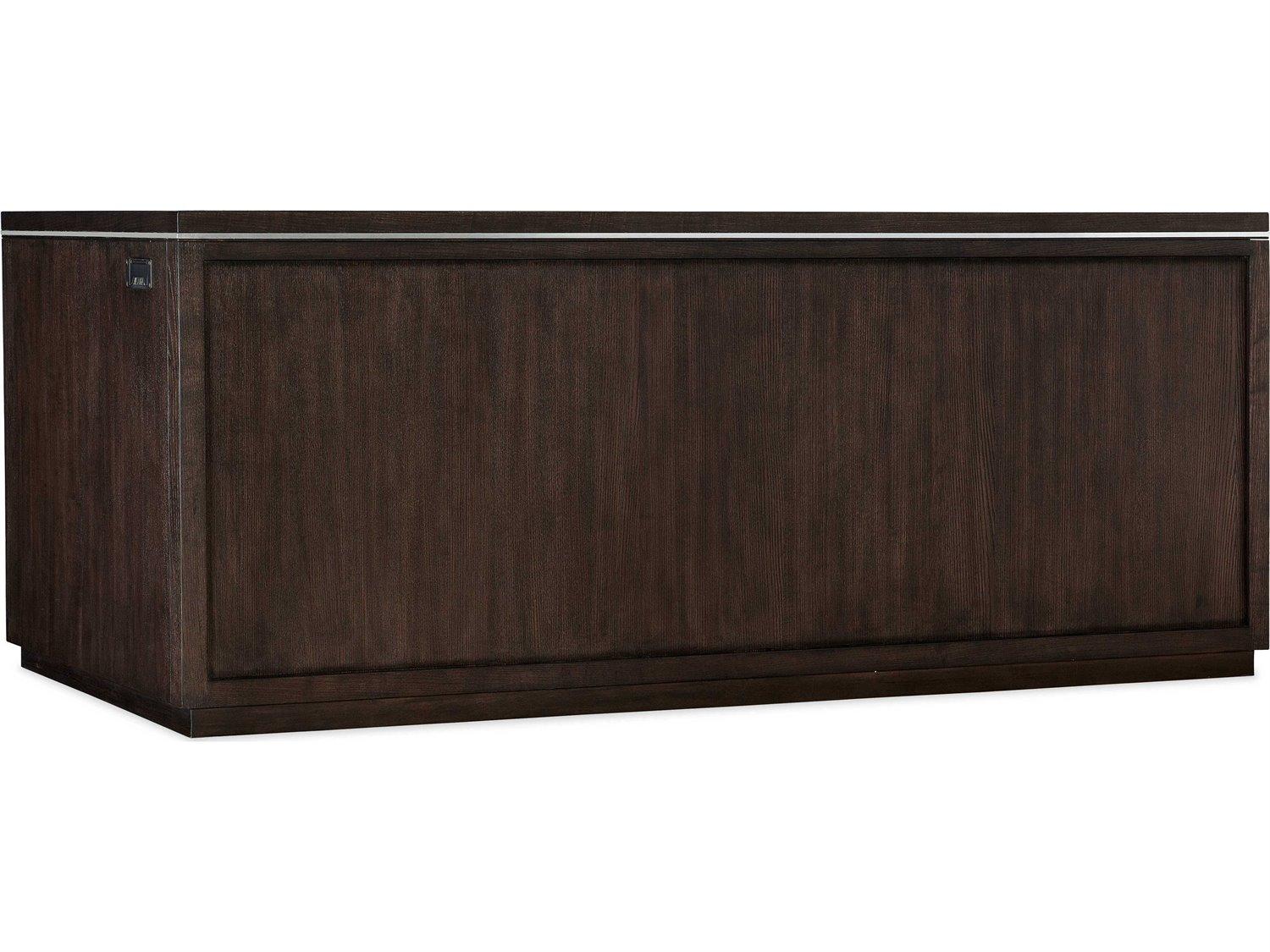 Hooker Furniture Work Your Way House Blend Dark Roast Brown Ash Wood Executive Desk