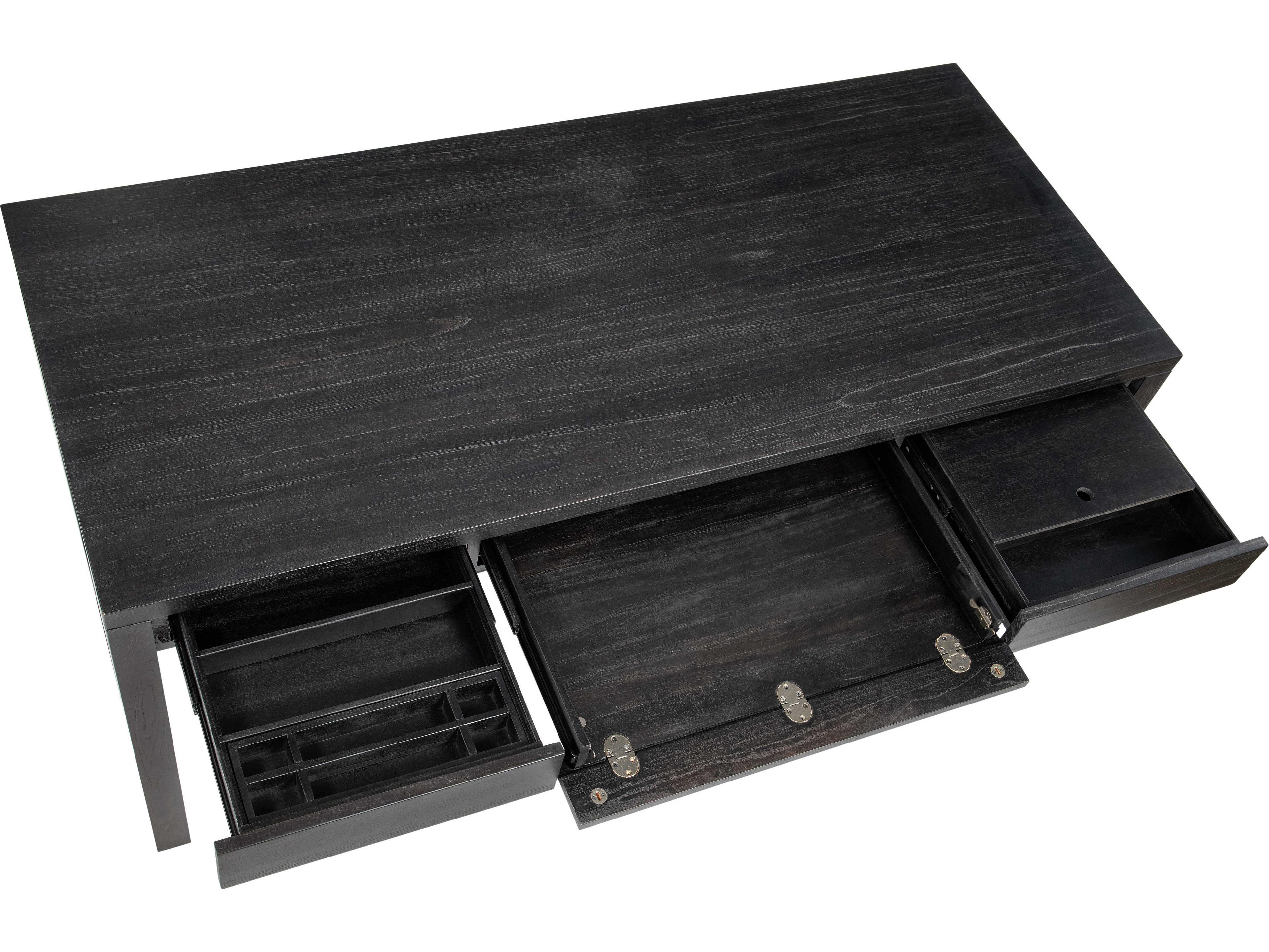 Hooker Furniture Commerce And Market Black Mindi Wood Writing Desk