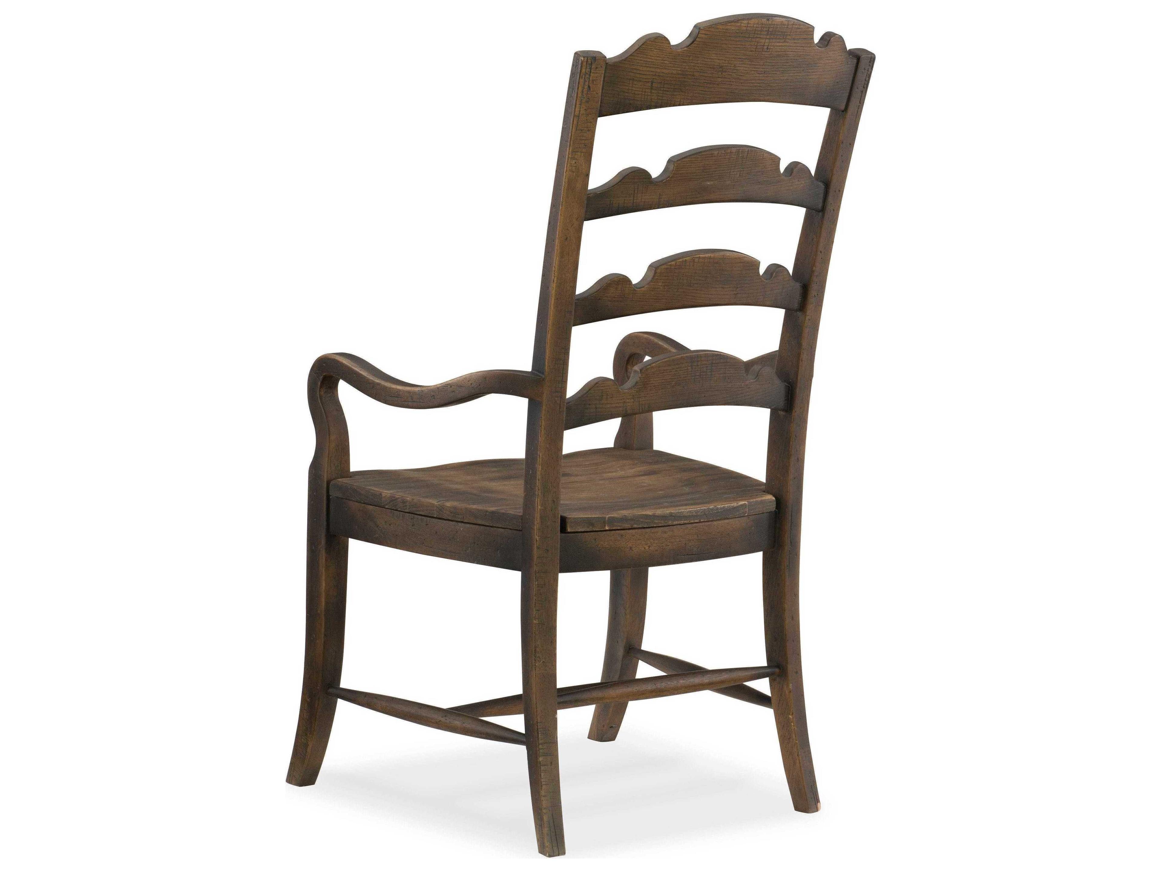 Hooker Furniture Hill Country Hardwood Brown Arm Dining Chair