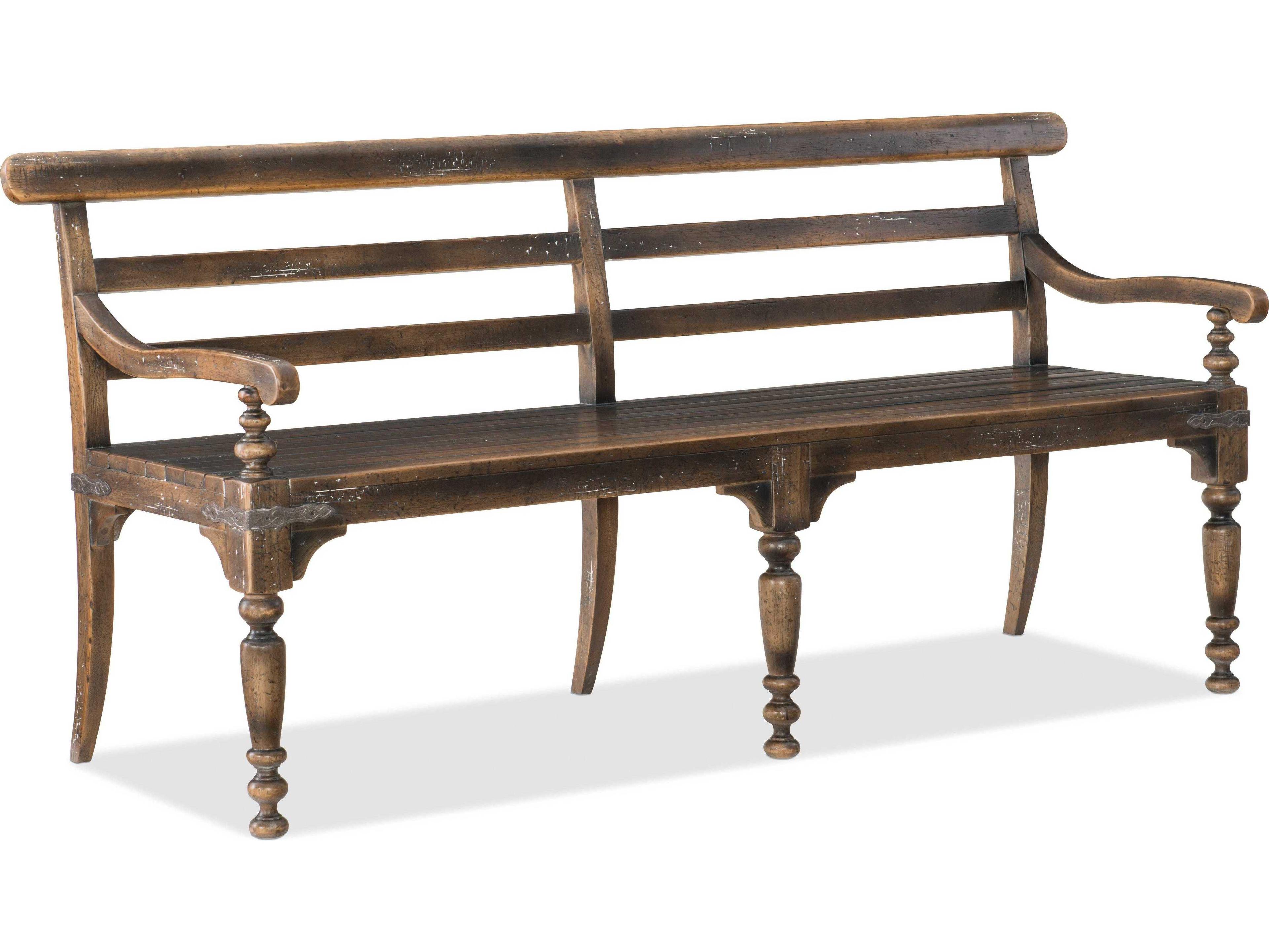 Hooker Furniture Hill Country Timeworn Saddle Brown Accent Bench