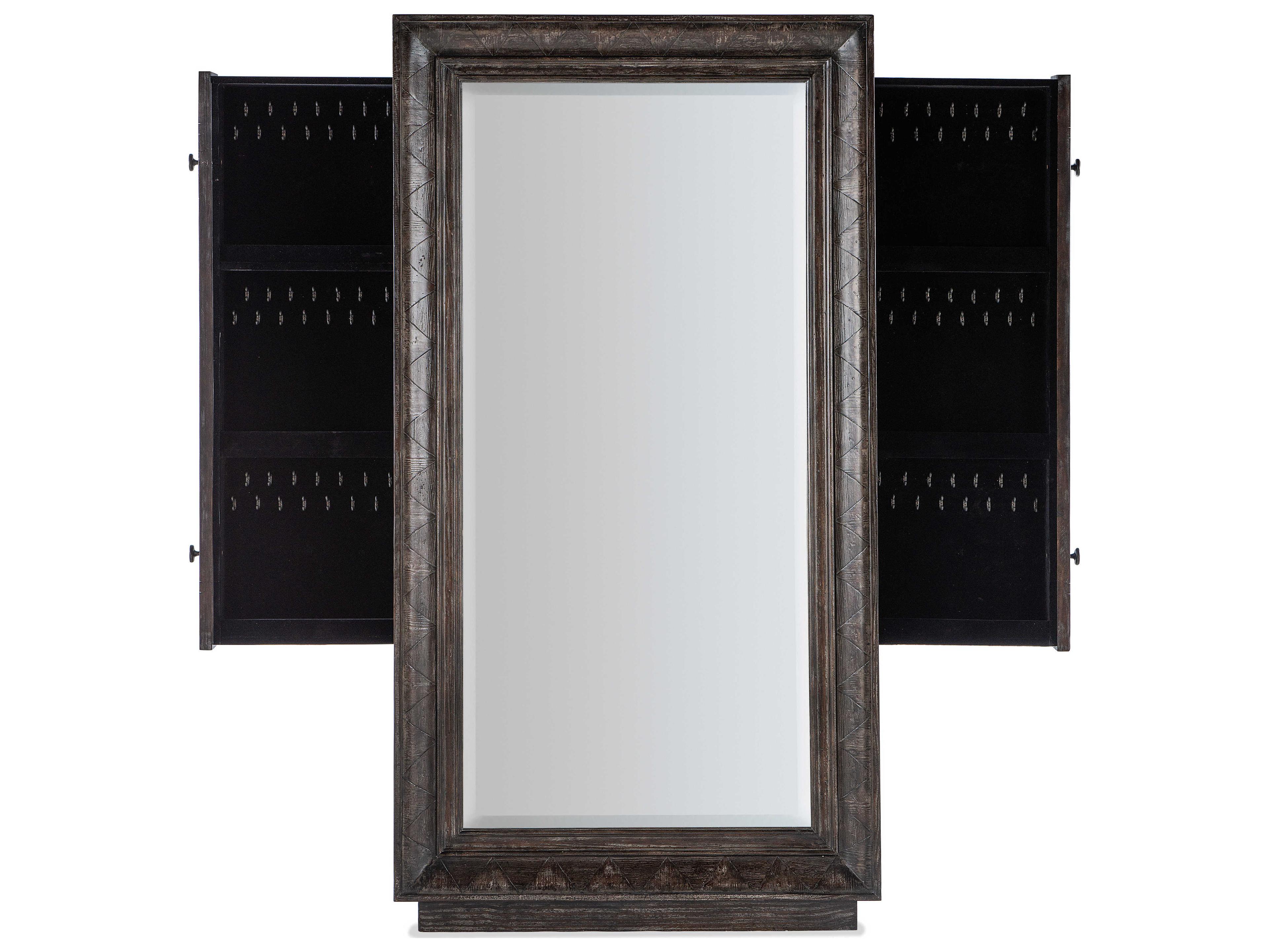 Hooker Furniture Traditions Rectangular Floor Mirror with Hidden Jewelry Storage