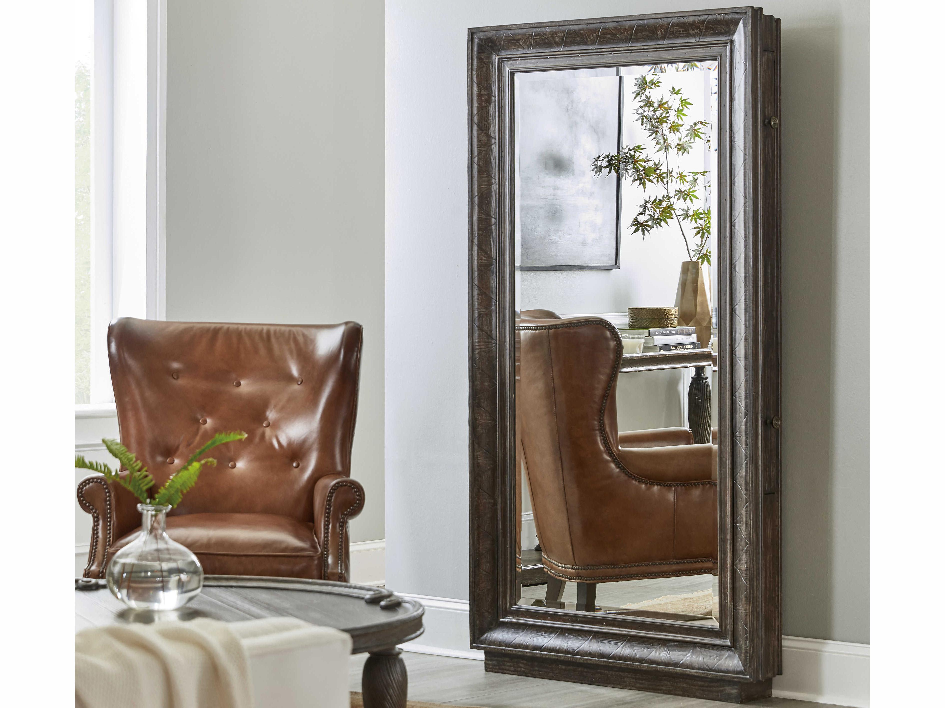 Hooker Furniture Traditions Rectangular Floor Mirror with Hidden Jewelry Storage