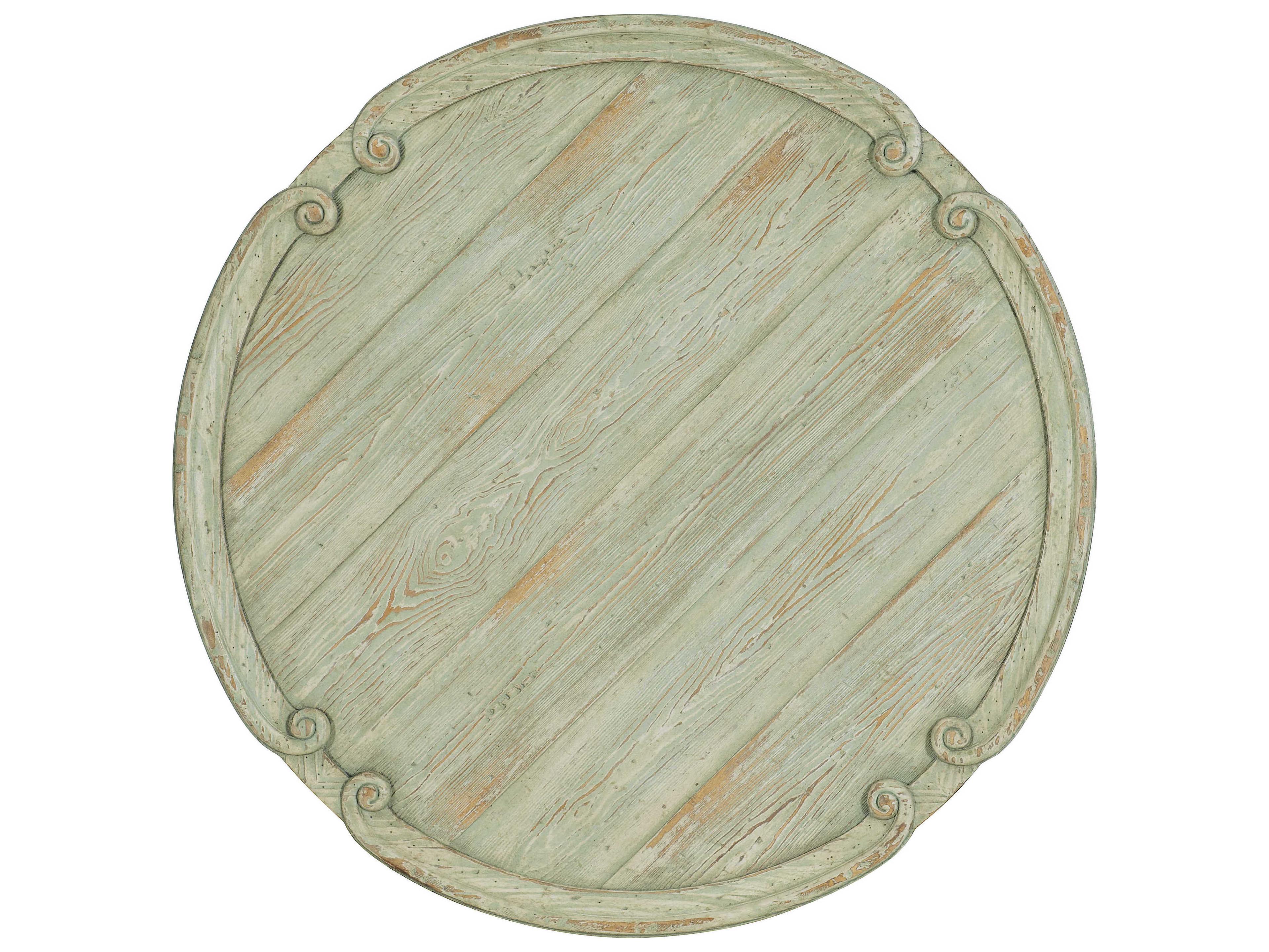Hooker Furniture Traditions Round Wood Pistachio Cocktail Table