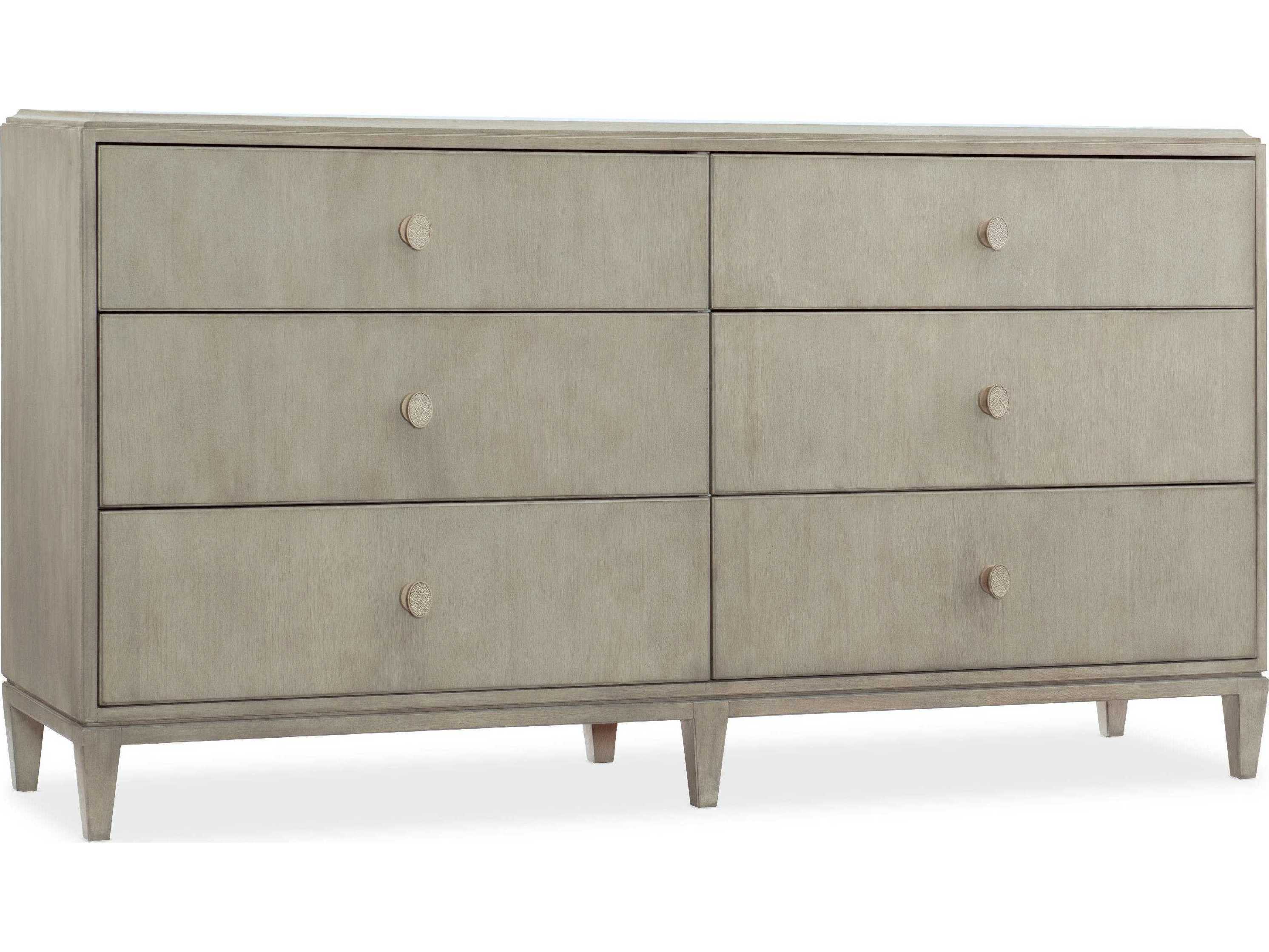 Luxecor Heritage 6-Drawers Rubberwood Double Dresser