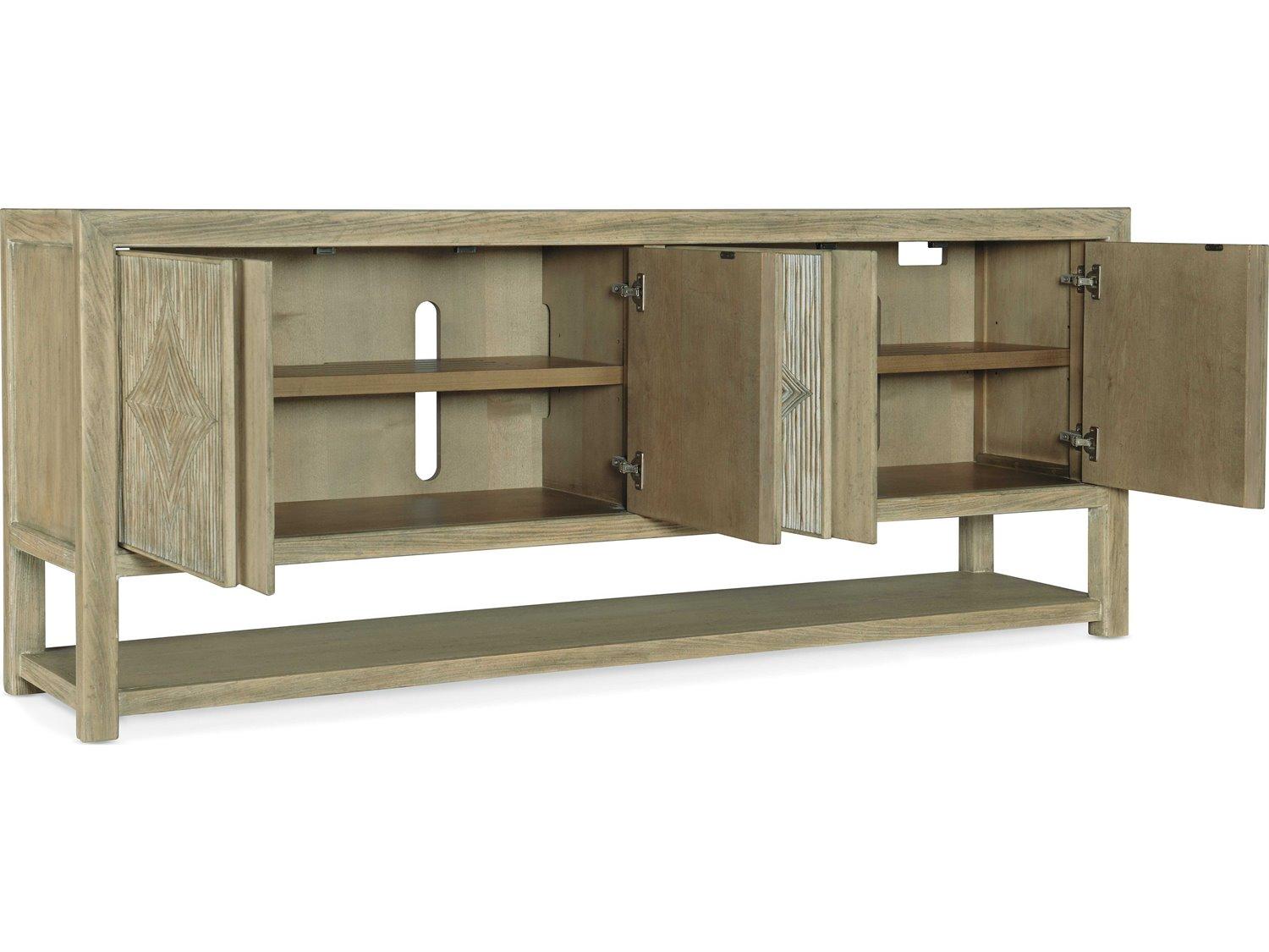 Hooker Furniture Surfrider 80" Solid Wood Driftwood Media Console