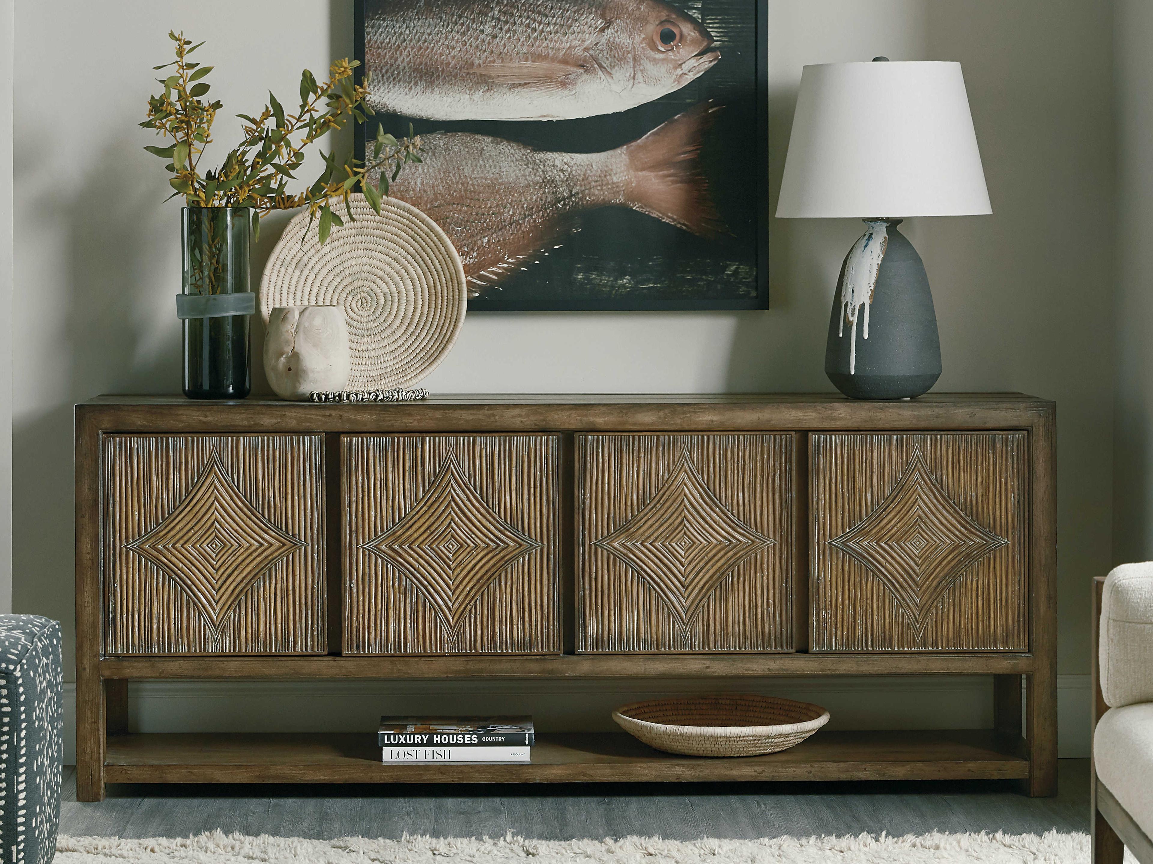 Hooker Furniture Sundance 80" Solid Wood Cliffside Media Console