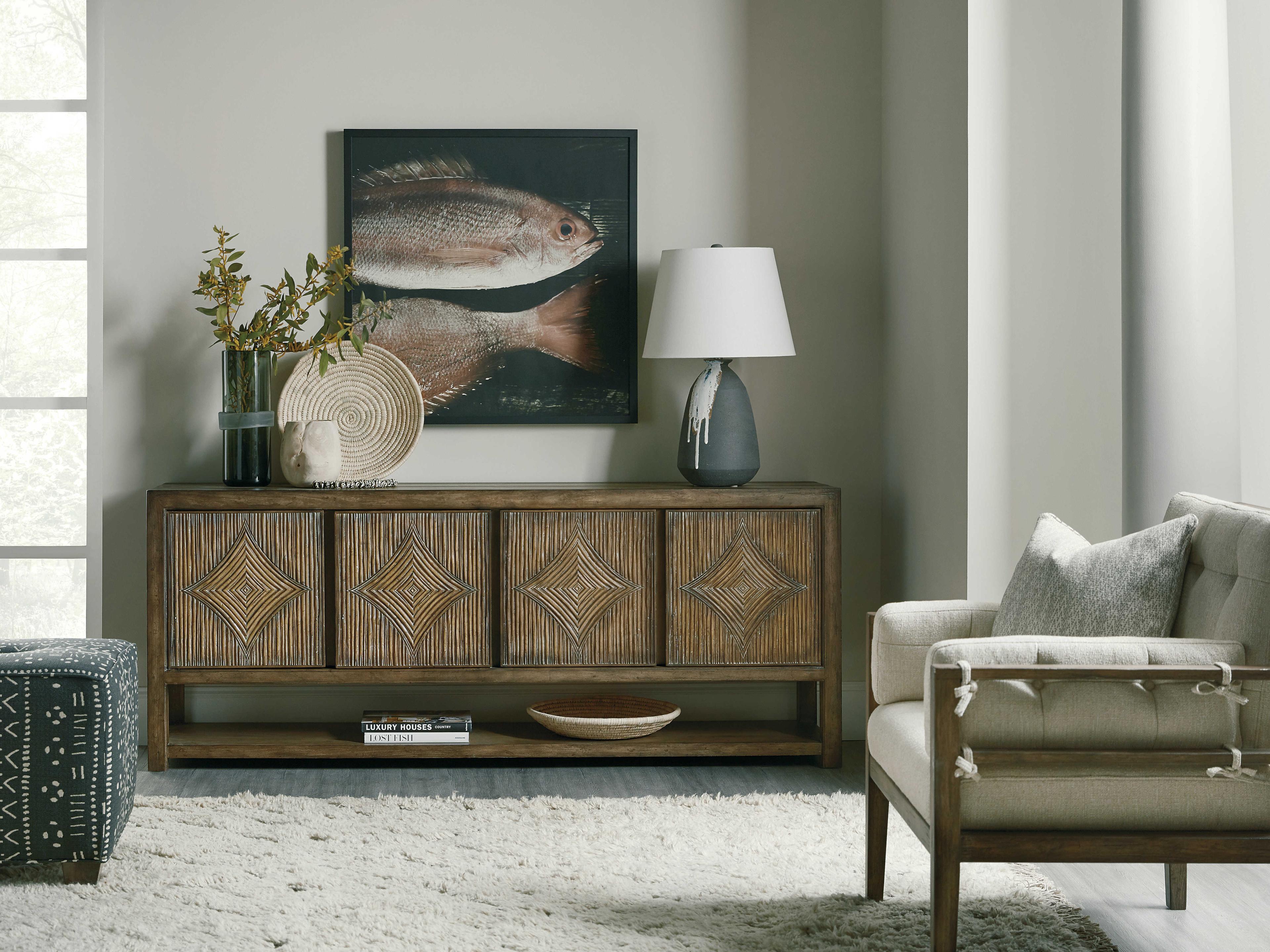 Hooker Furniture Sundance 80" Solid Wood Cliffside Media Console