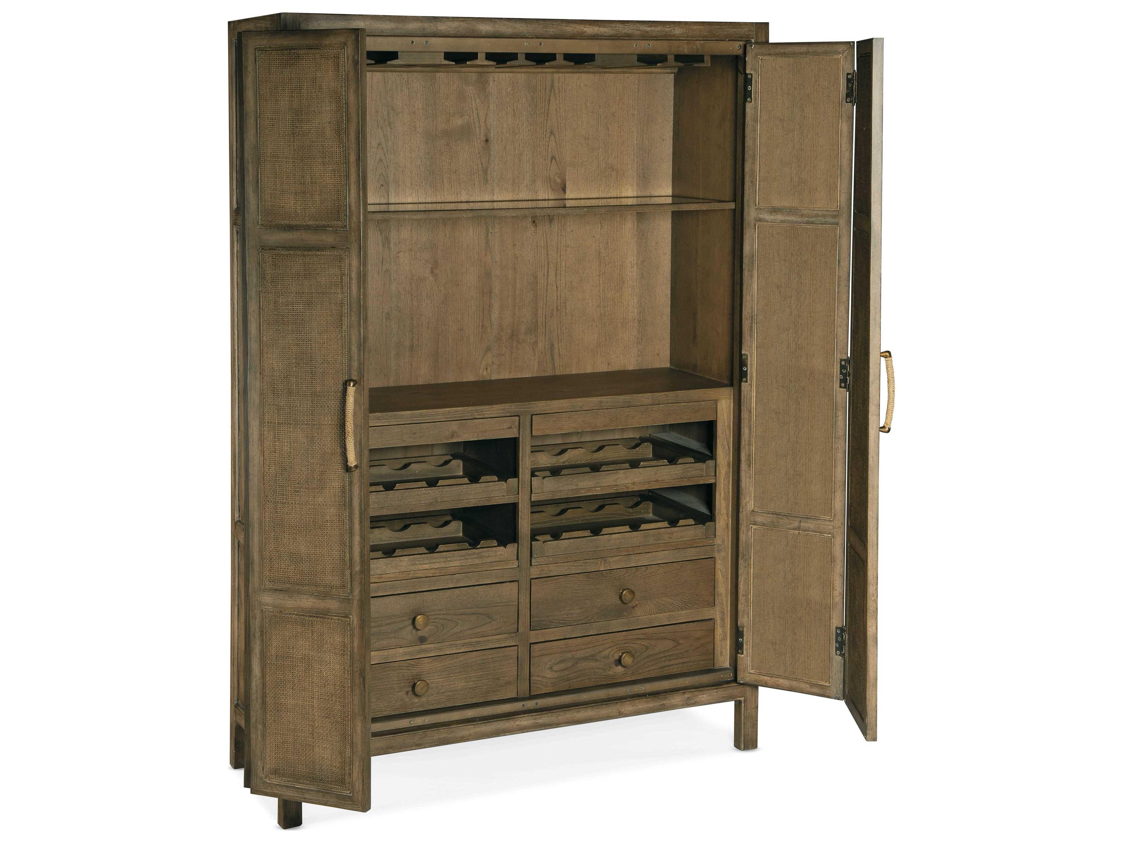 Hooker Furniture Sundance Brown Cliffside Wine Bar Cabinet