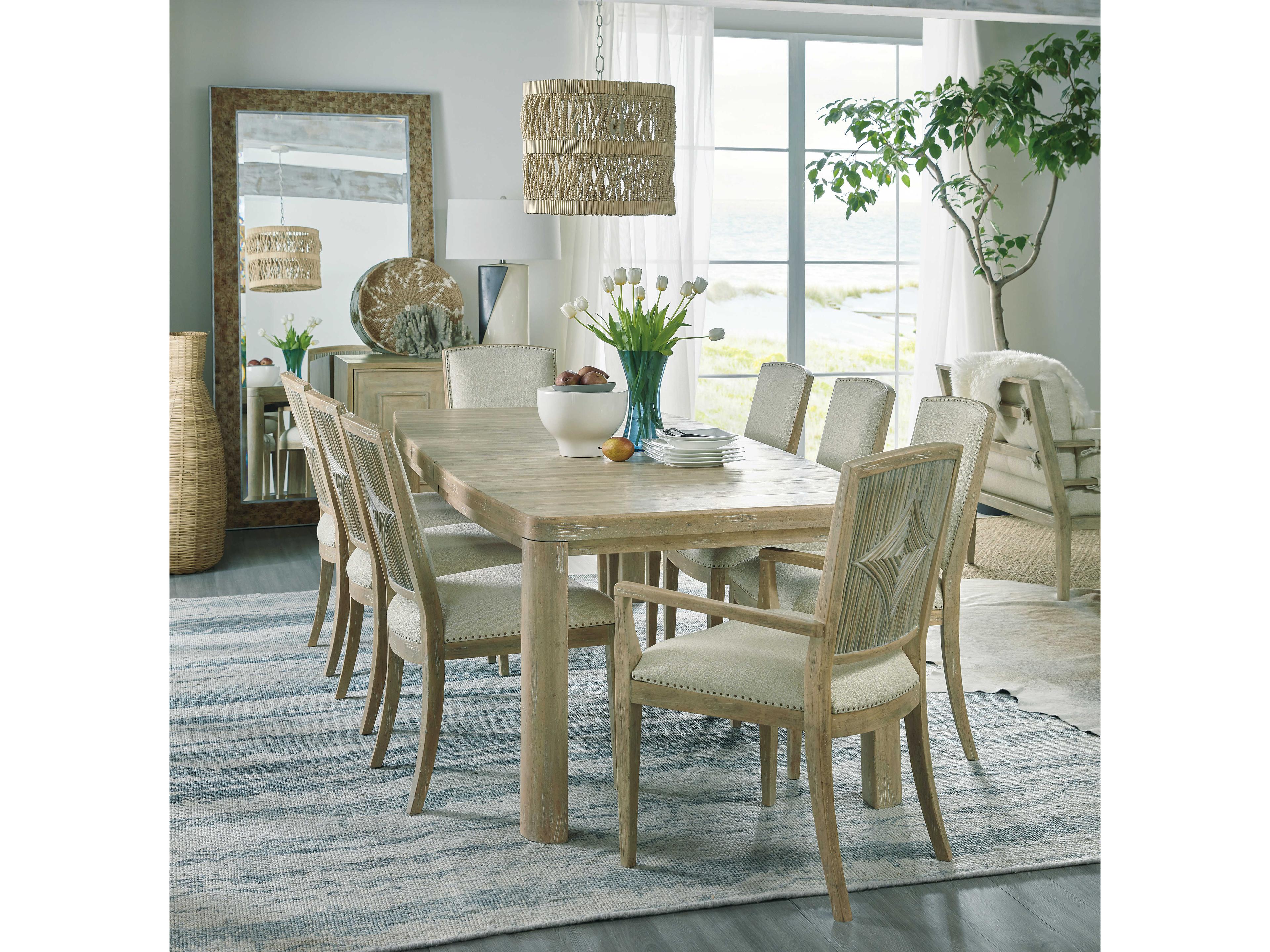 Hooker Furniture Surfrider Beige Upholstered Arm Dining Chair