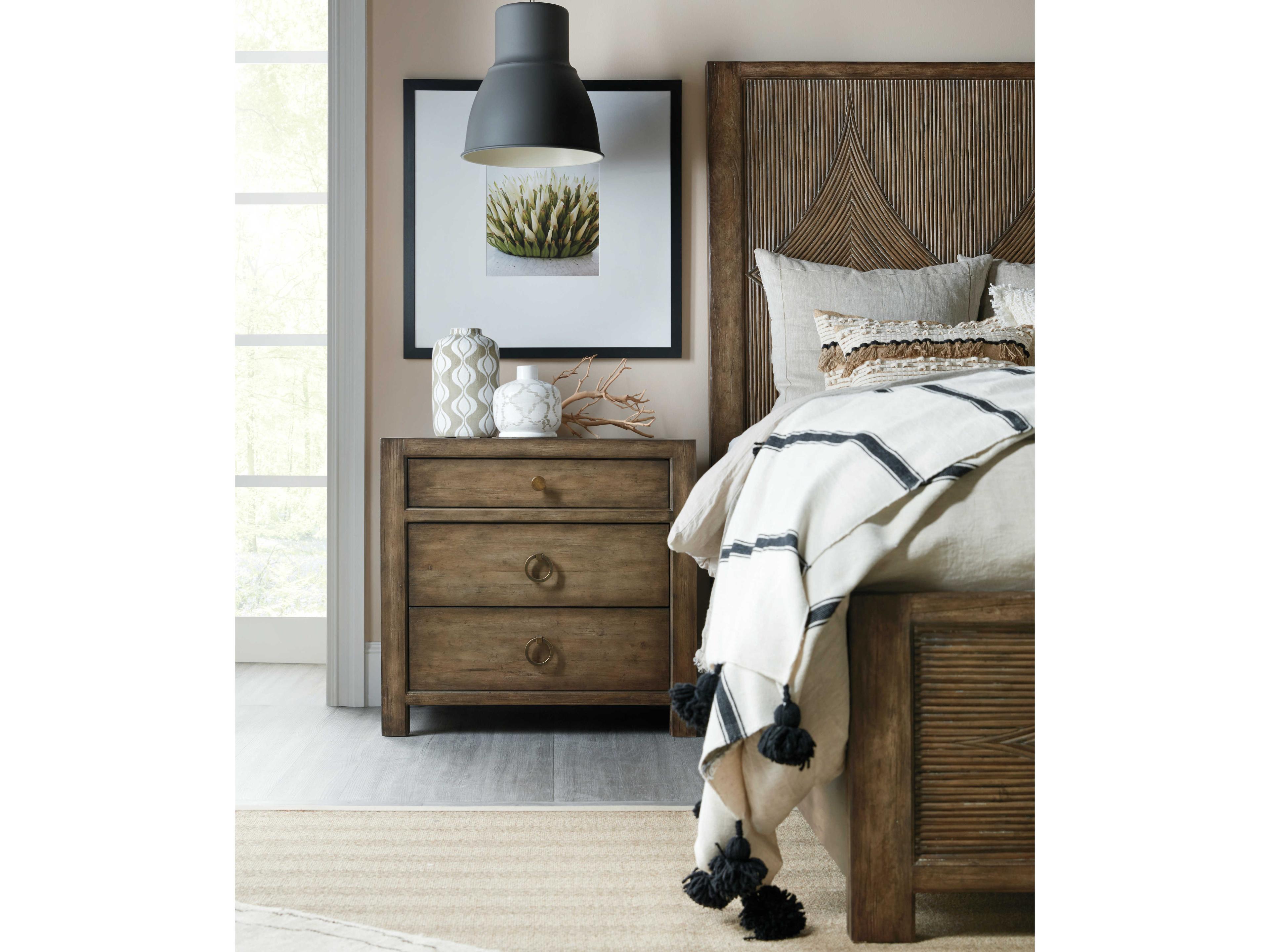 Hooker Furniture Sundance 3-Drawers Brown Cedar Wood Nightstand