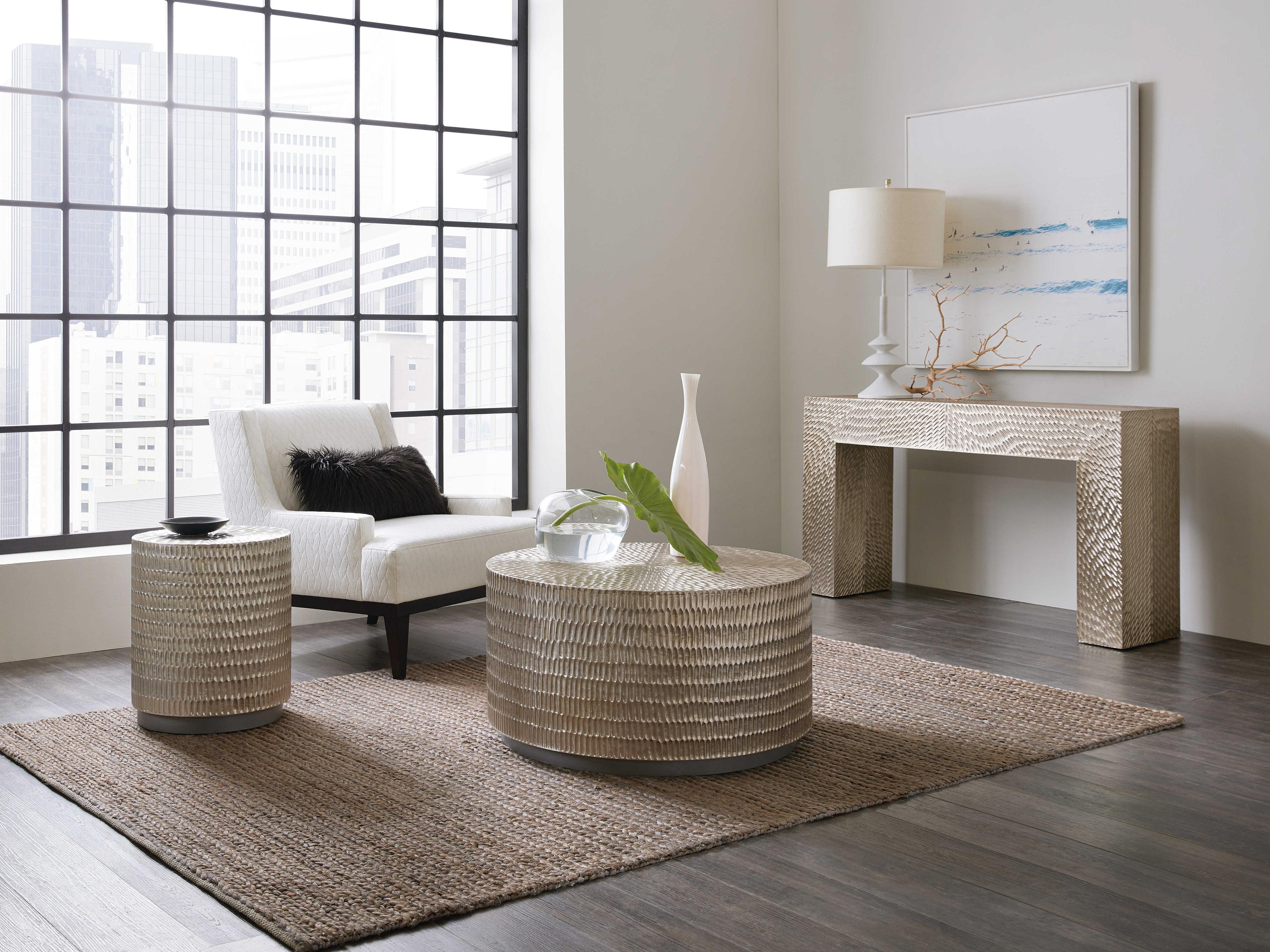 Luxecor Tivoli Rectangular Metal Silver Console Table