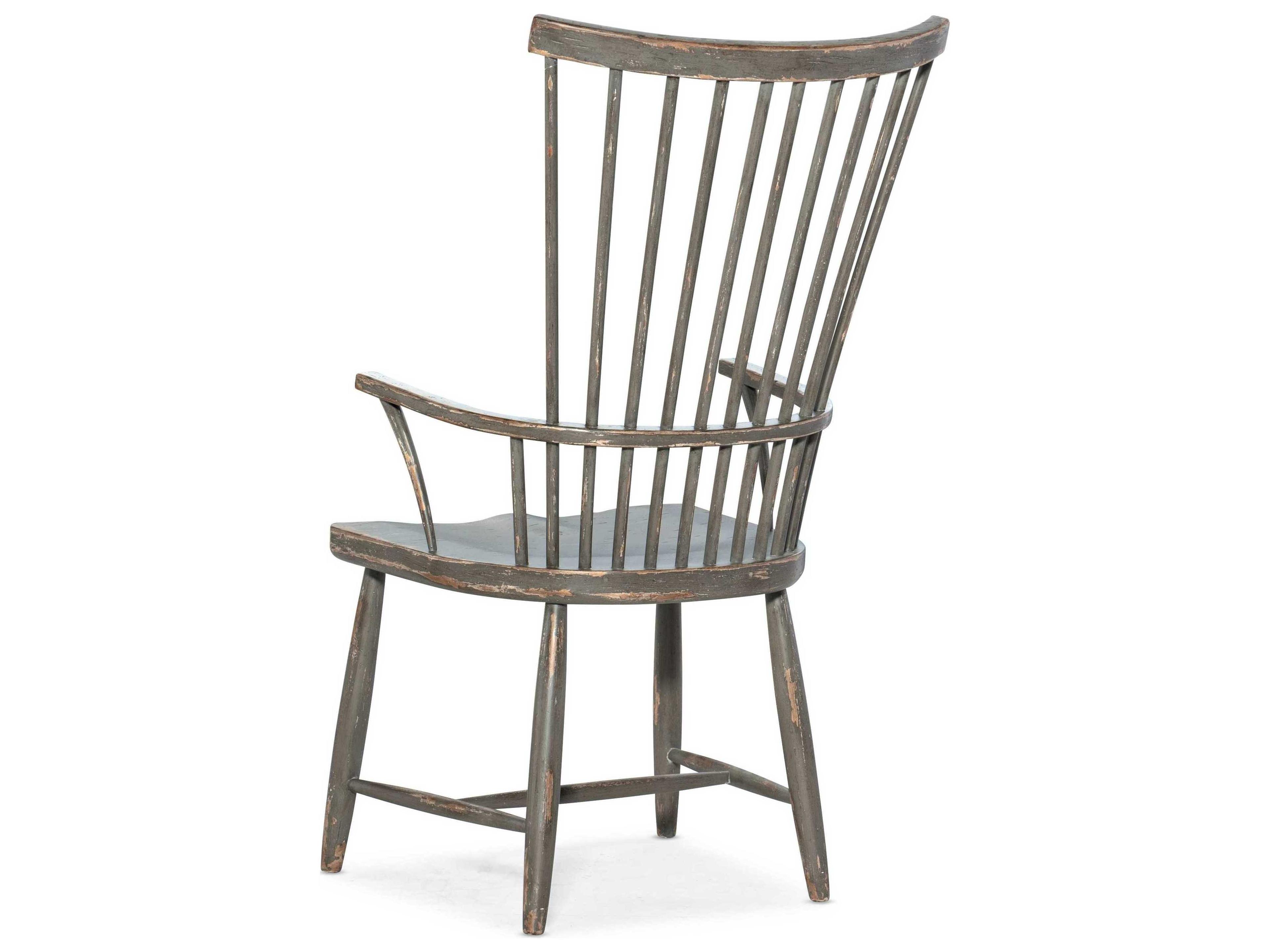 Hooker Furniture Alfresco Hardwood Gray Arm Dining Chair