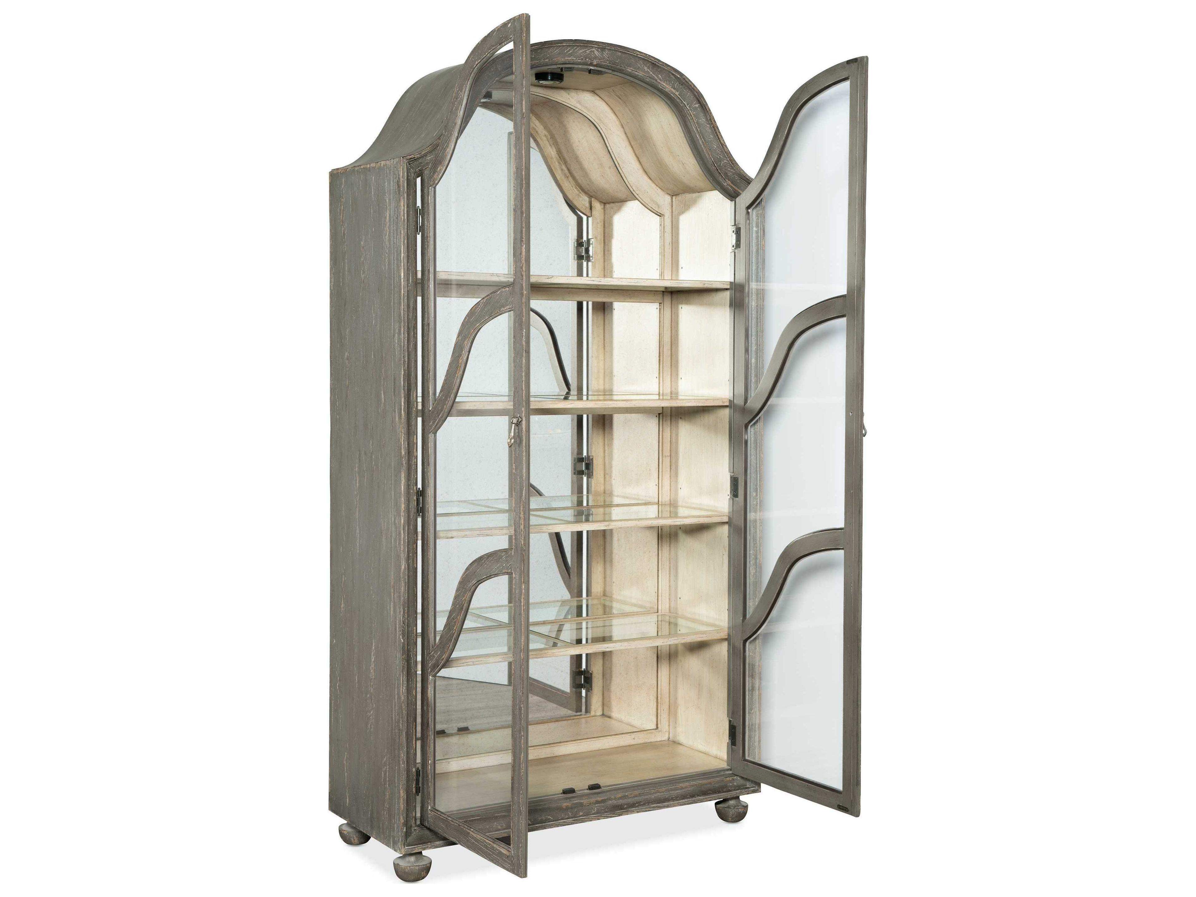 Hooker Furniture Alfresco Oak Wood Pottery Display Cabinet